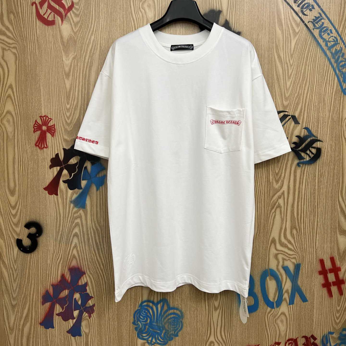 Chrome Hearts Vertical Logo T-Shirt  'White' - DesignerGu