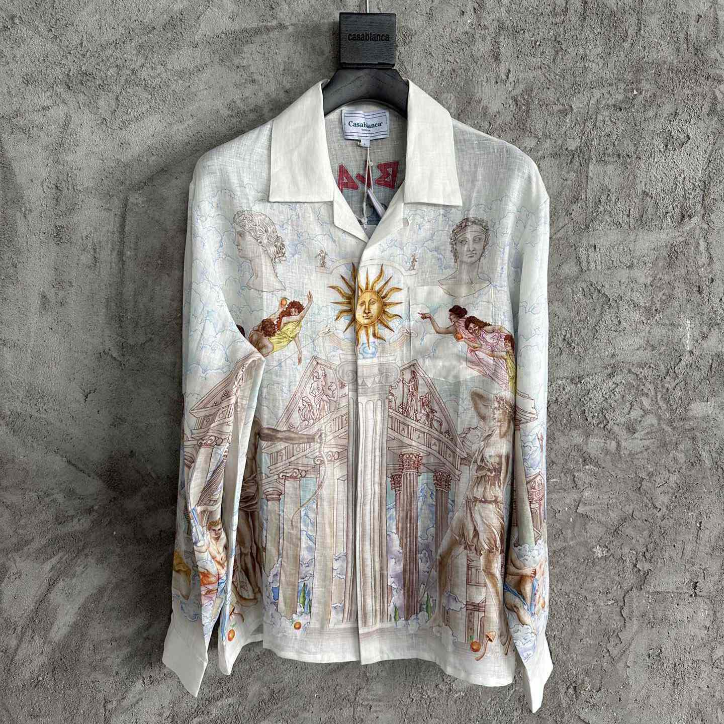 Casablanca Le Temple Du Savoir Linen Shirt - DesignerGu