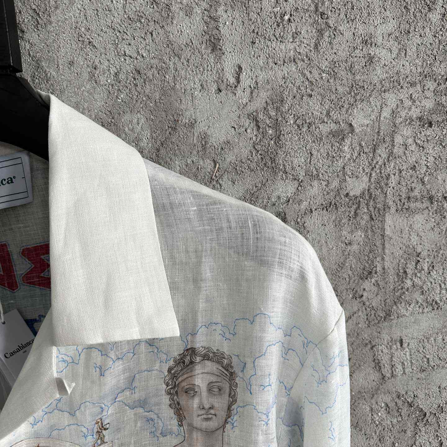 Casablanca Le Temple Du Savoir Linen Shirt - DesignerGu