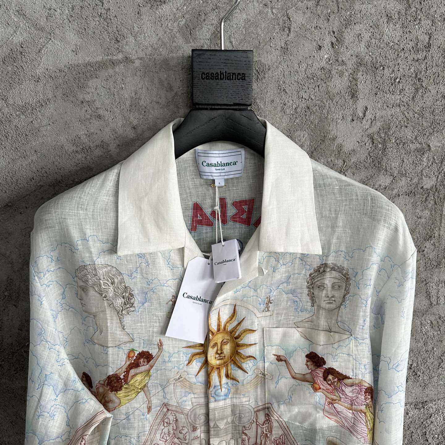 Casablanca Le Temple Du Savoir Linen Shirt - DesignerGu
