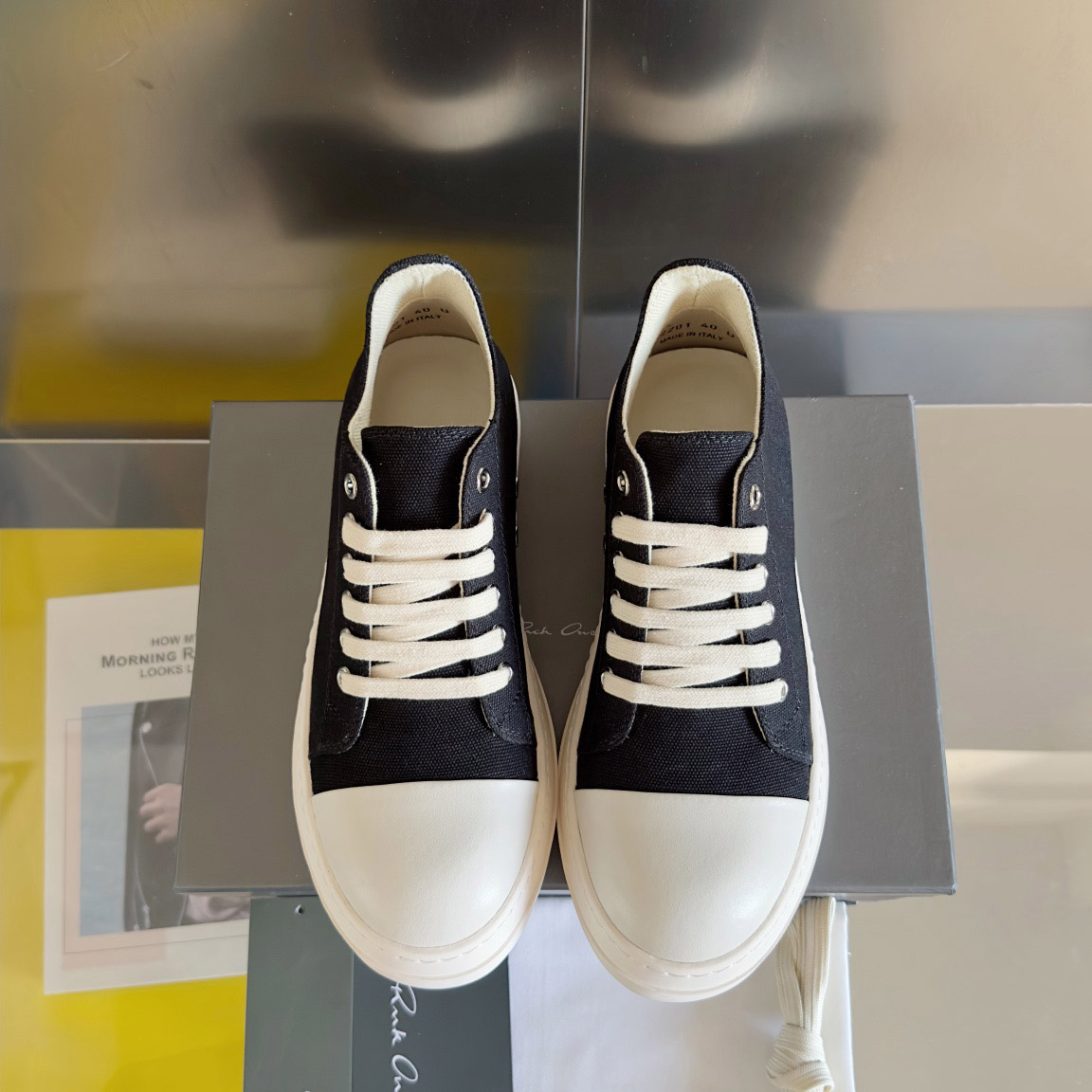 Rick Owens Drkshdw Ramones Canvas Low - DesignerGu