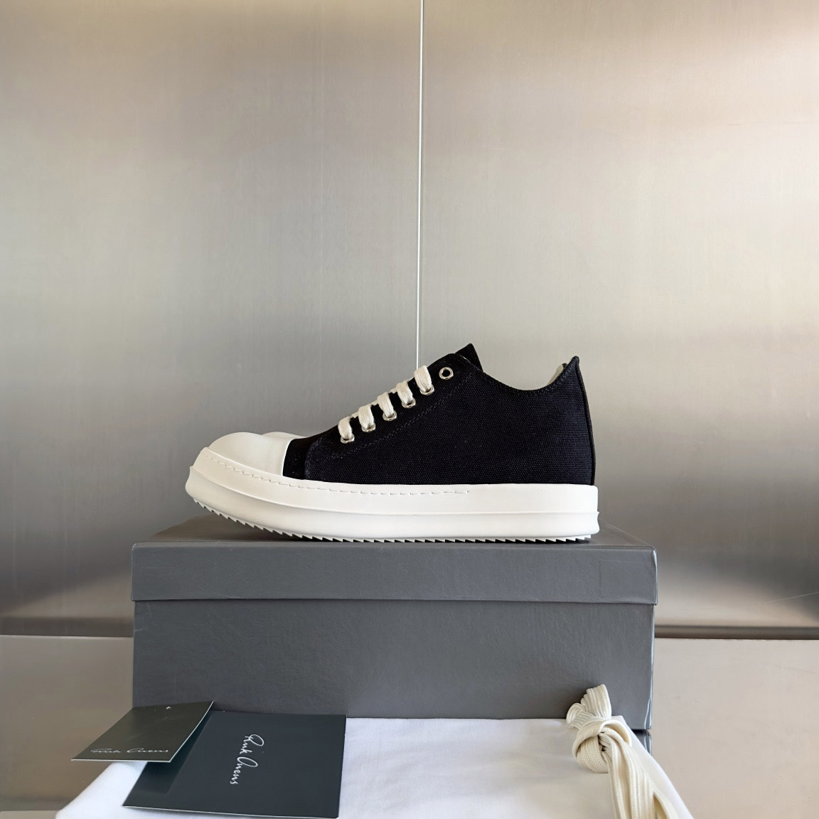 Rick Owens Drkshdw Ramones Canvas Low - DesignerGu