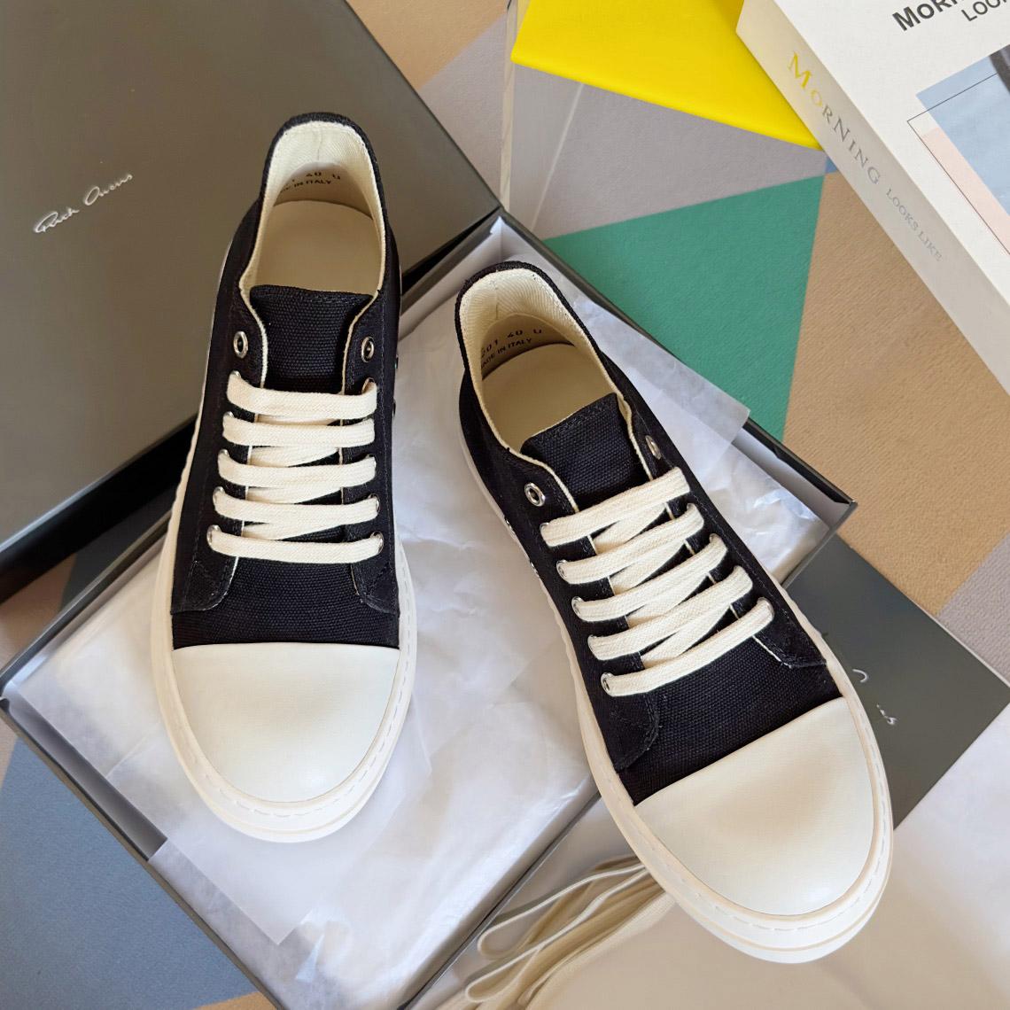 Rick Owens Drkshdw Ramones Canvas Low - DesignerGu