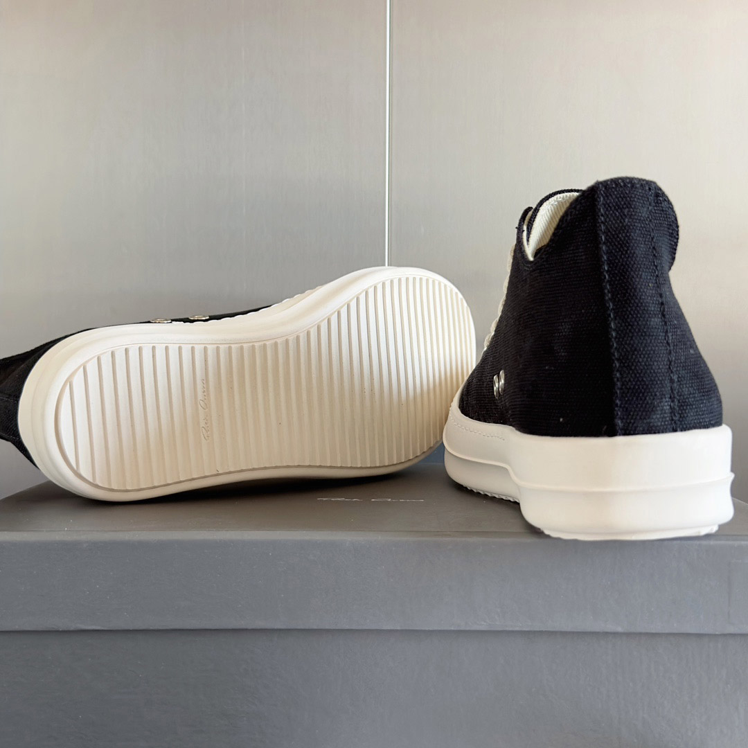Rick Owens Drkshdw Ramones Canvas Low - DesignerGu