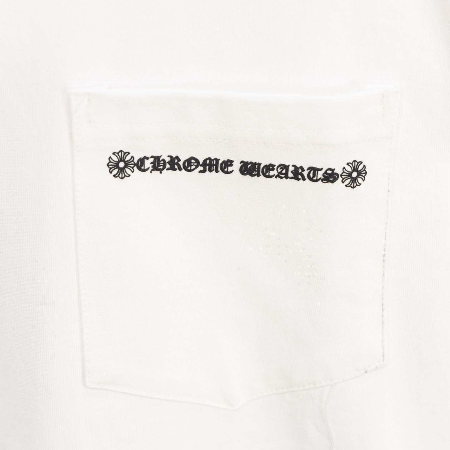Chrome Hearts Cemetery Cross Tire Tracks T-Shirt 'White' - DesignerGu
