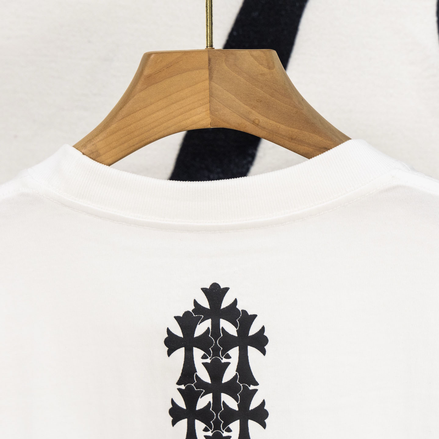 Chrome Hearts Cemetery Cross Tire Tracks T-Shirt 'White' - DesignerGu