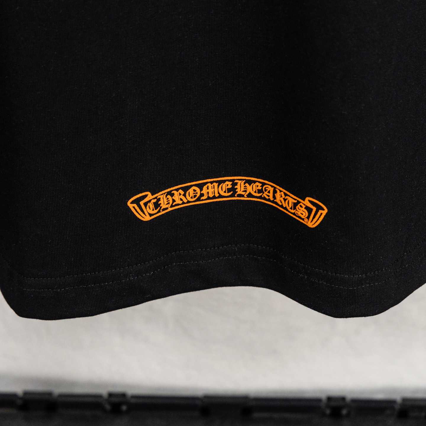 Chrome Hearts Triple Cross Hollywood Pocket Tee 'Black/Orange' - DesignerGu