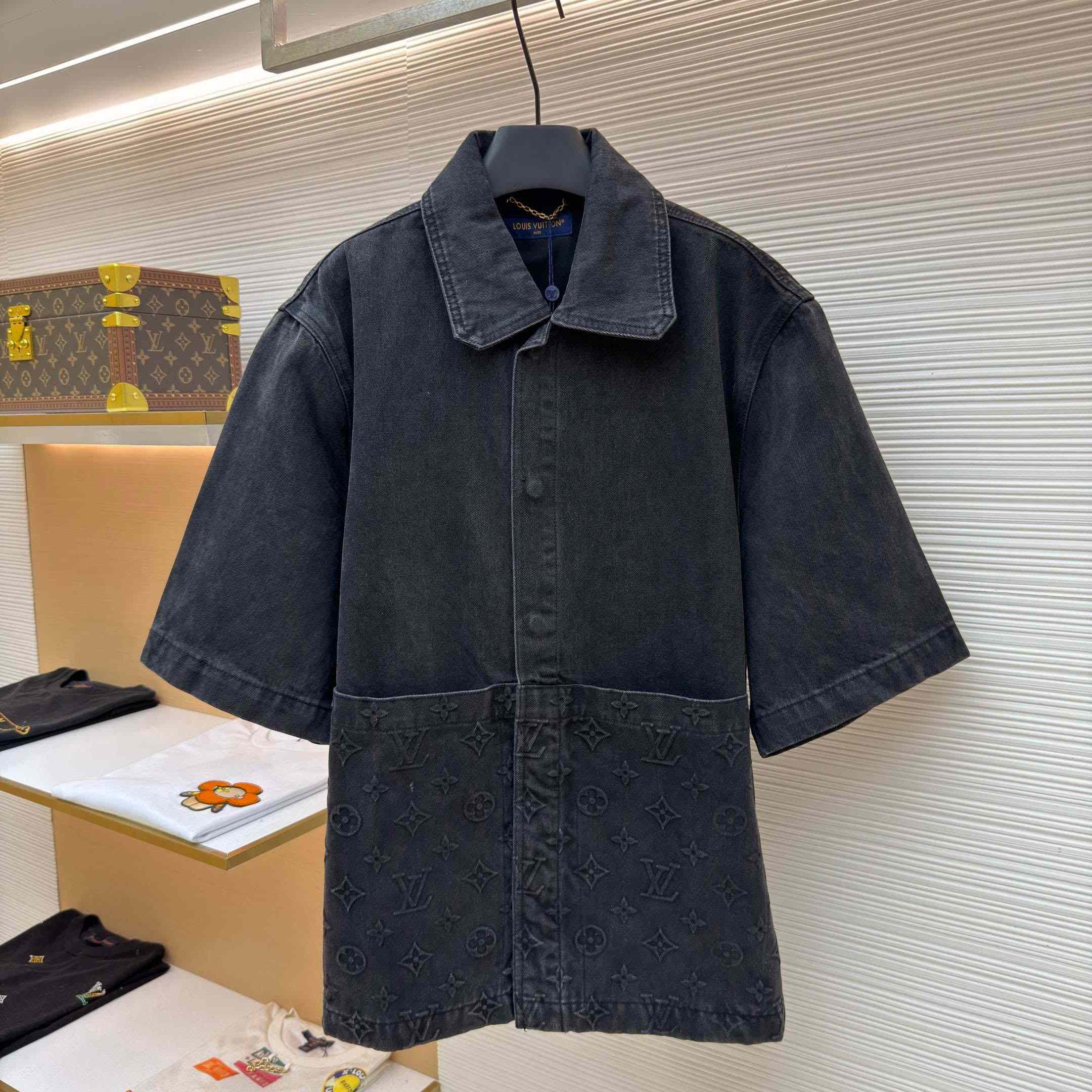 Louis Vuitton Short Sleeve Denim Workwear Shirt - DesignerGu