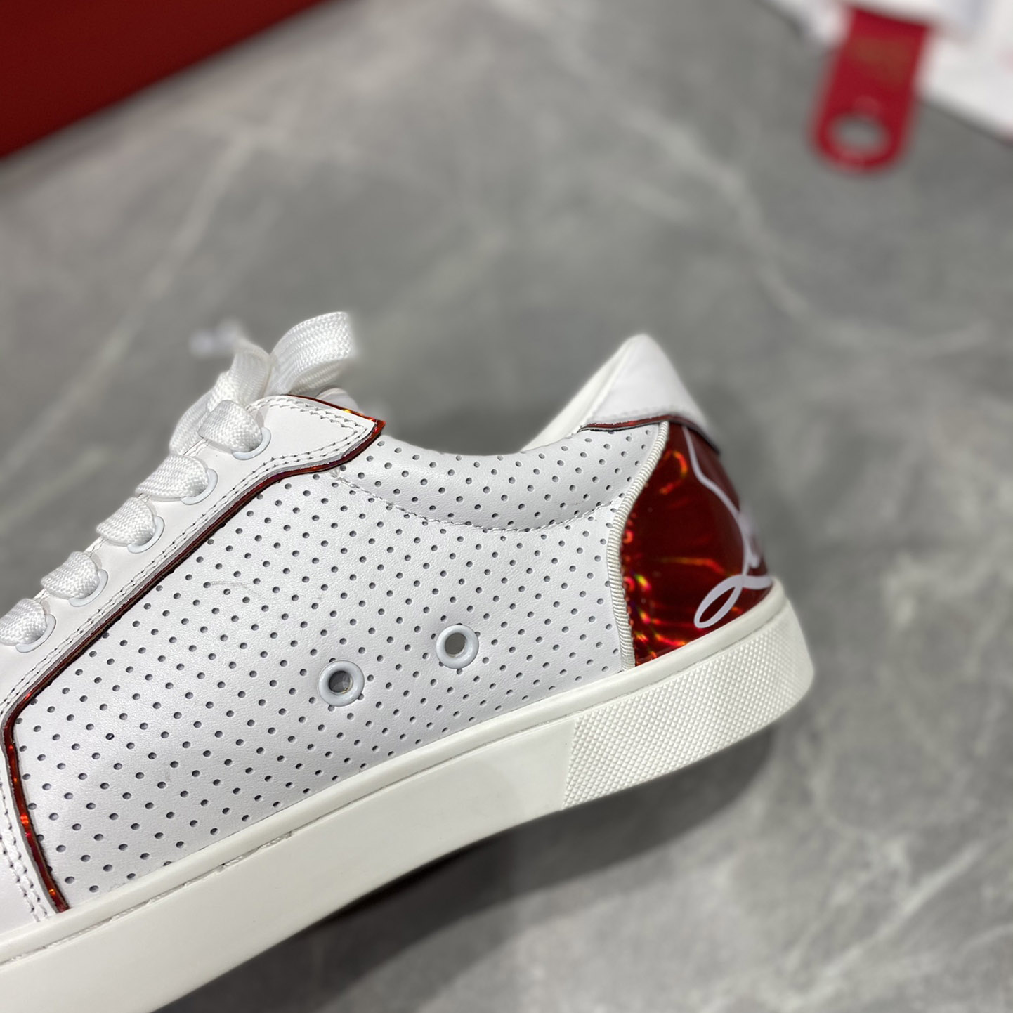 Christian Louboutin Wmns Fun Vieira 'White Red' - DesignerGu