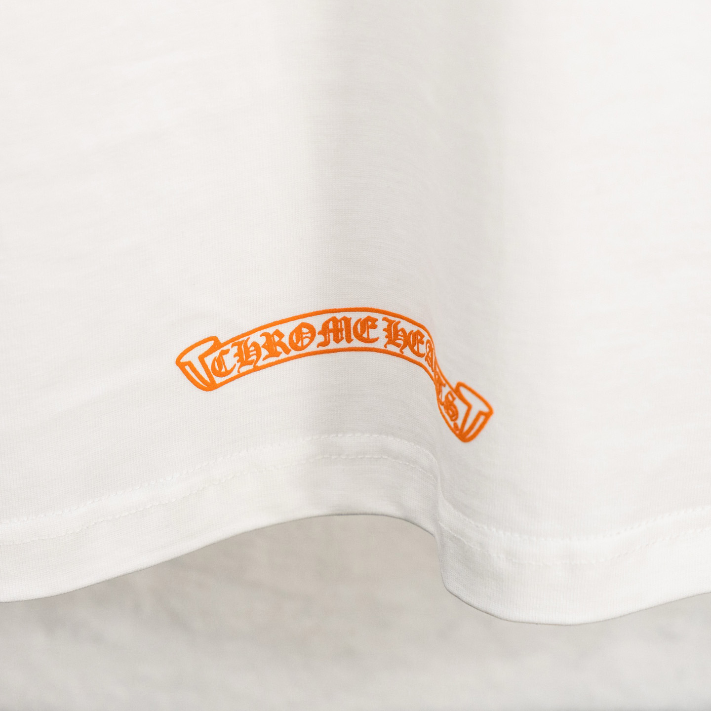 Chrome Hearts Triple Cross T-Shirt 'White/Orange' - DesignerGu