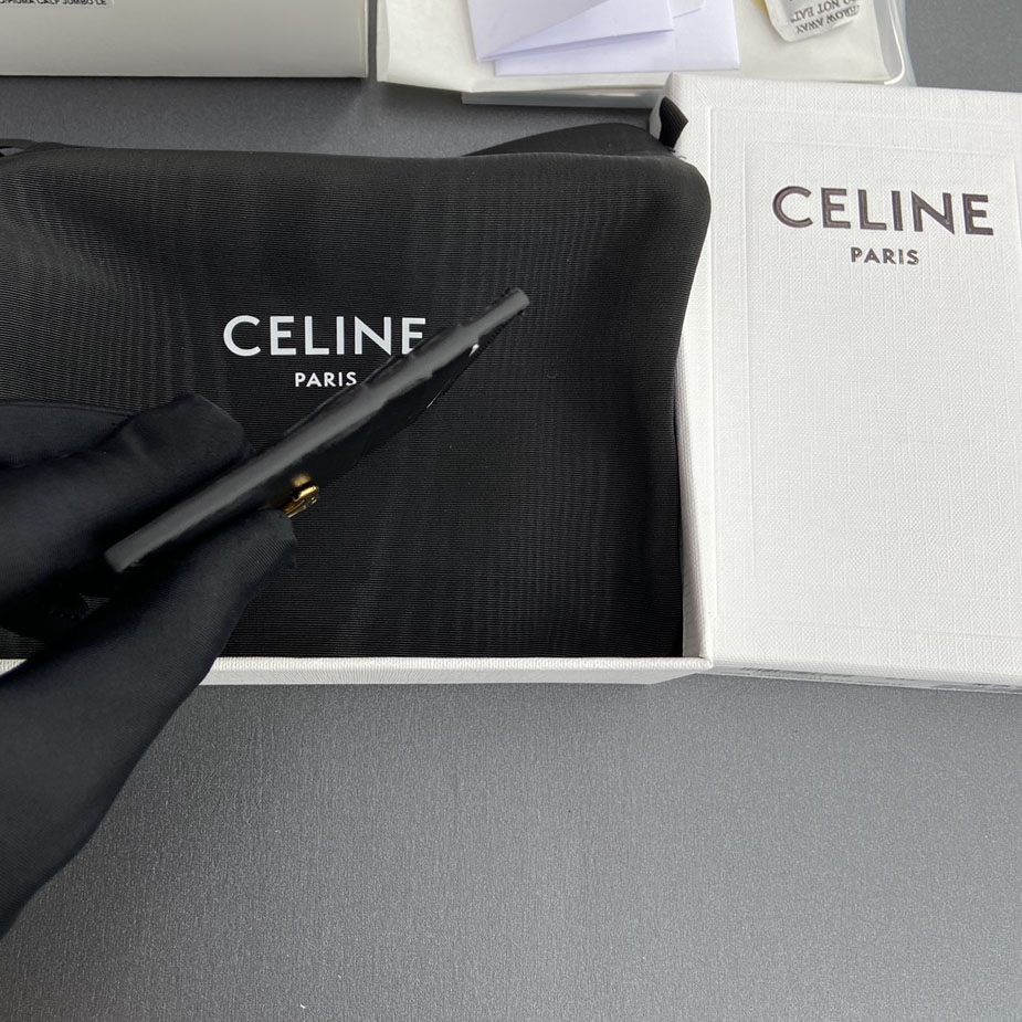 Celine Card Holder Triomphe In Shiny Calfskin  - DesignerGu