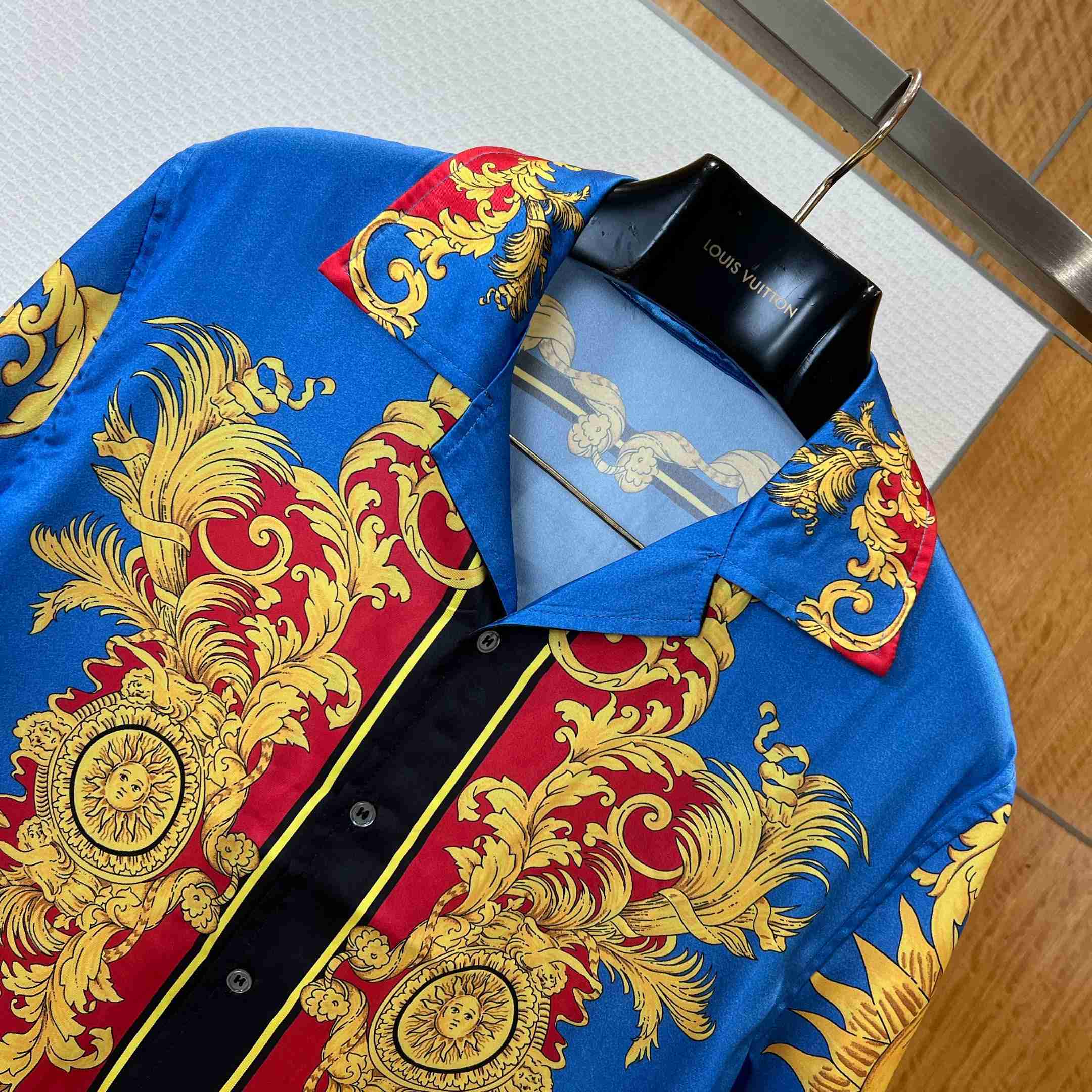 Versace Printed Silk Twill Shirt - DesignerGu