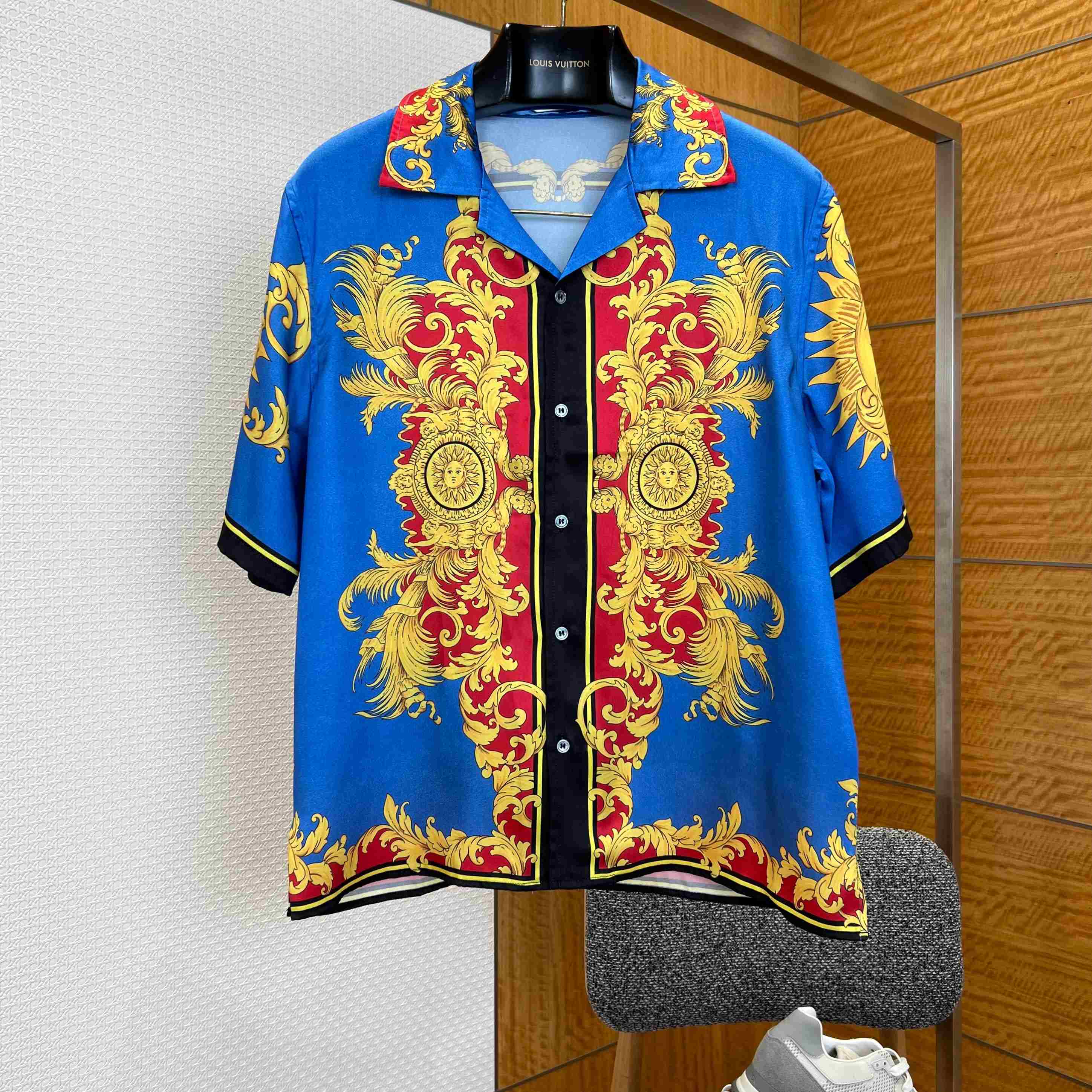 Versace Printed Silk Twill Shirt - DesignerGu