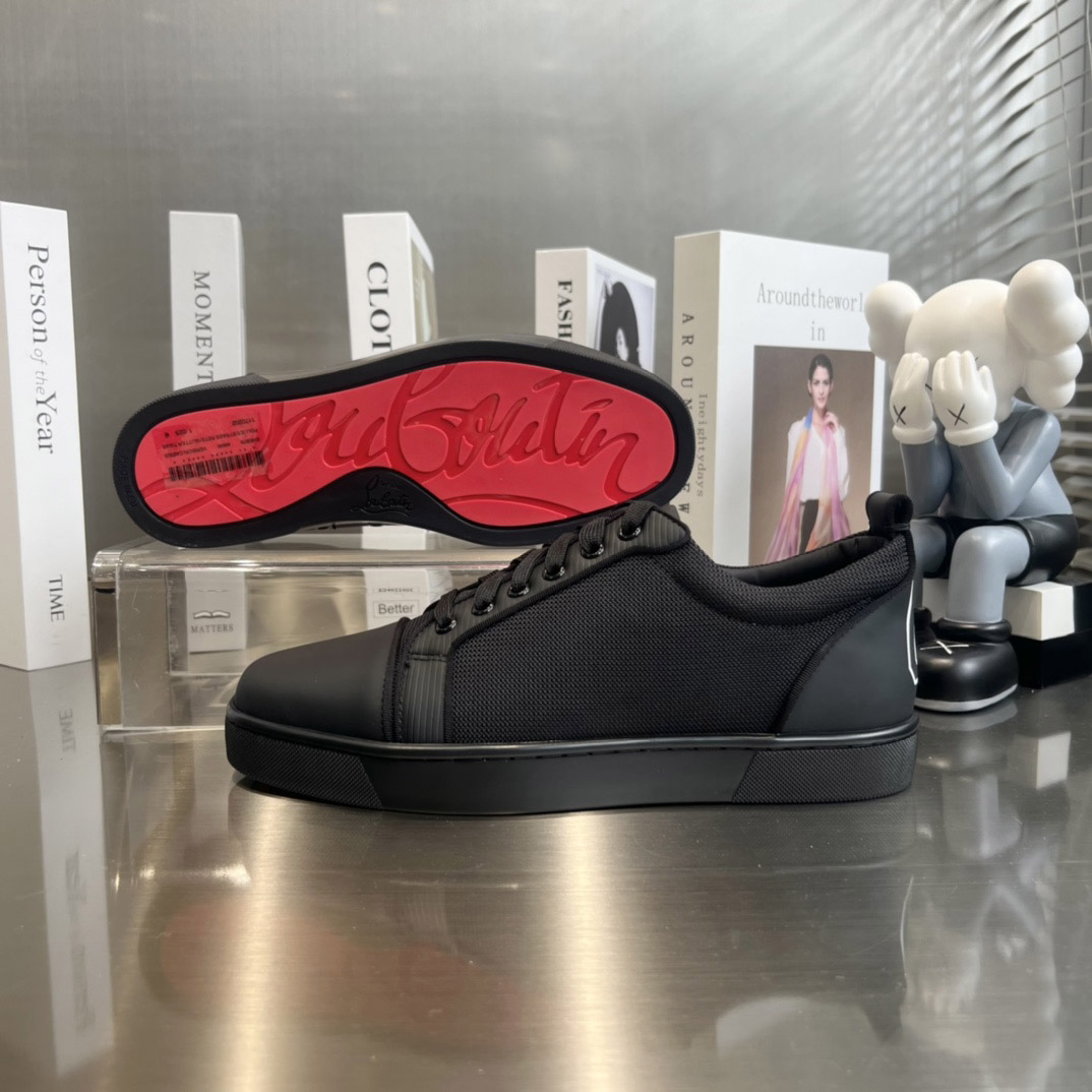 Christian Louboutin Louis Junior Leather Sneakers - DesignerGu