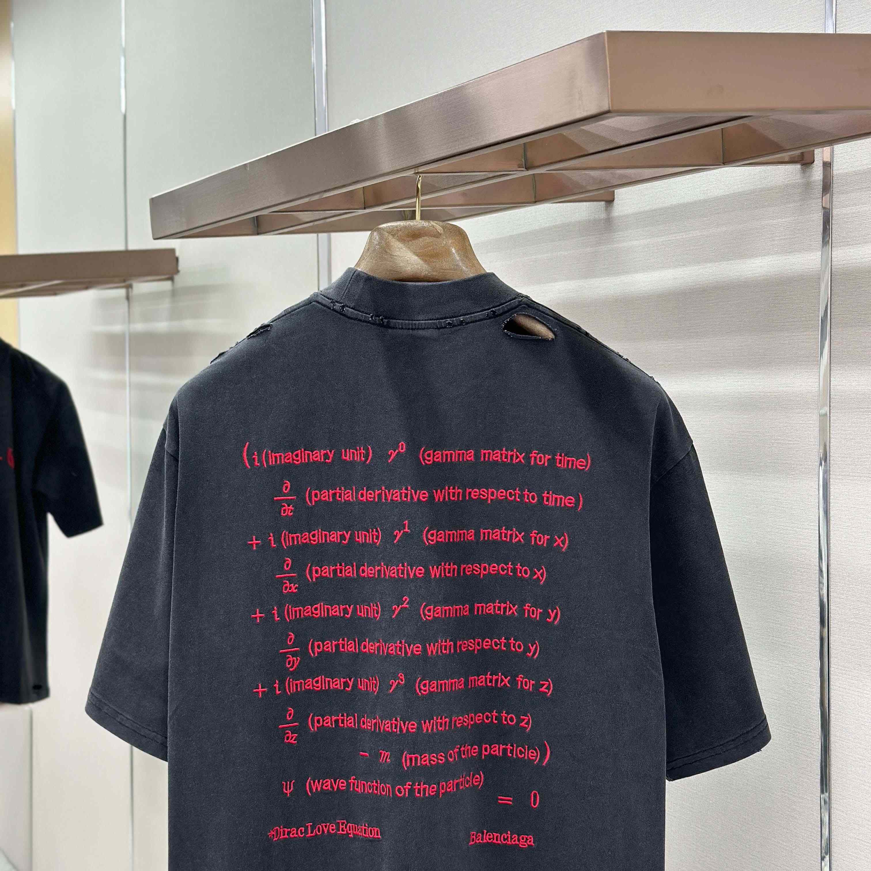 Balenciaga Dirac Equation Fitted T-Shirt  - DesignerGu