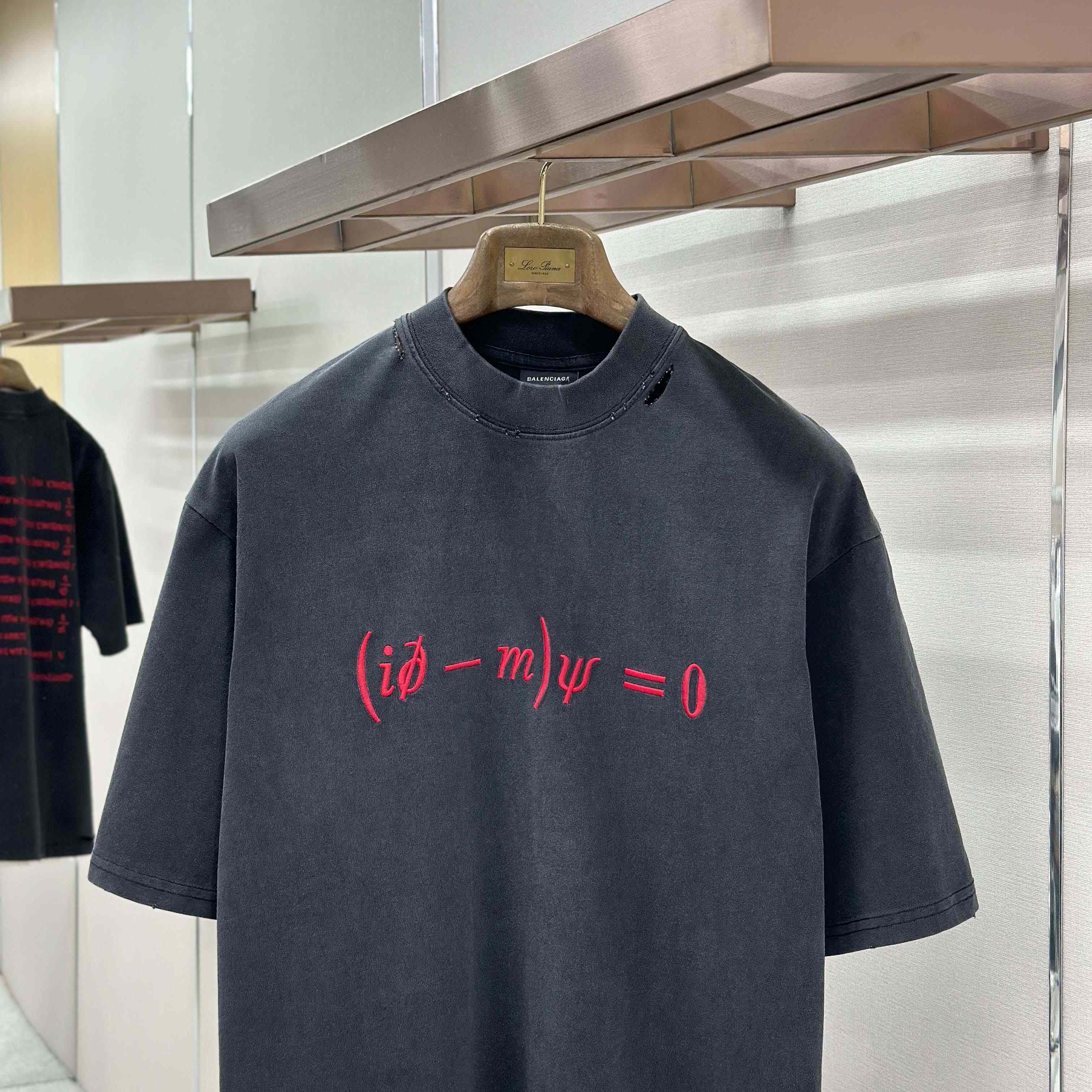Balenciaga Dirac Equation Fitted T-Shirt  - DesignerGu