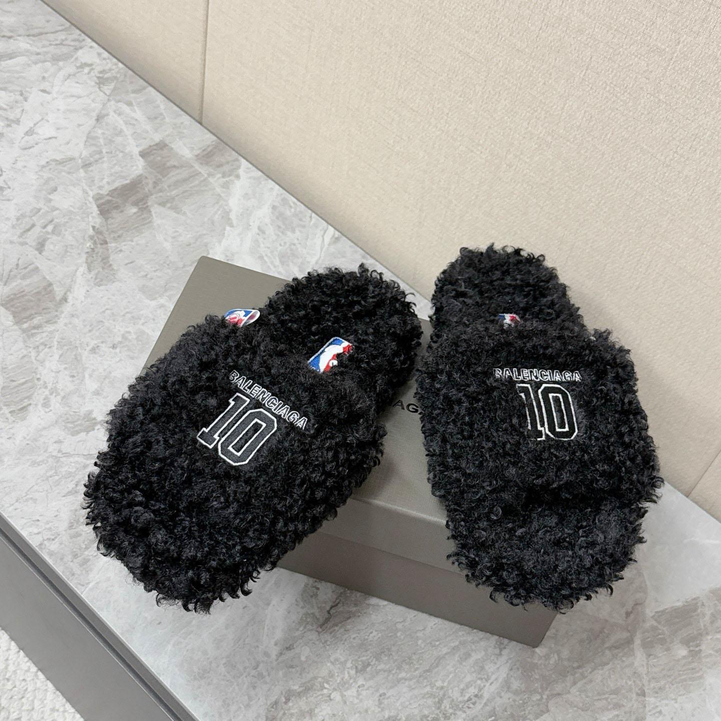Balenciaga | Nba Collaboration Furry Open Mule - DesignerGu