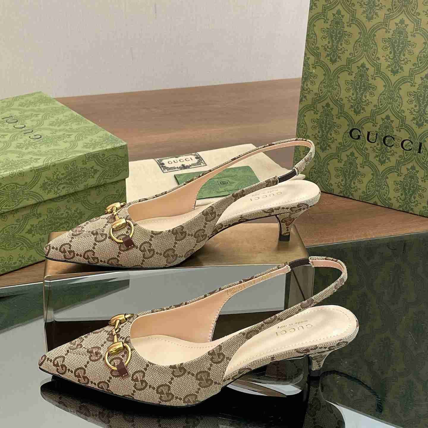 Gucci Slingback Pump With Horsebit - DesignerGu