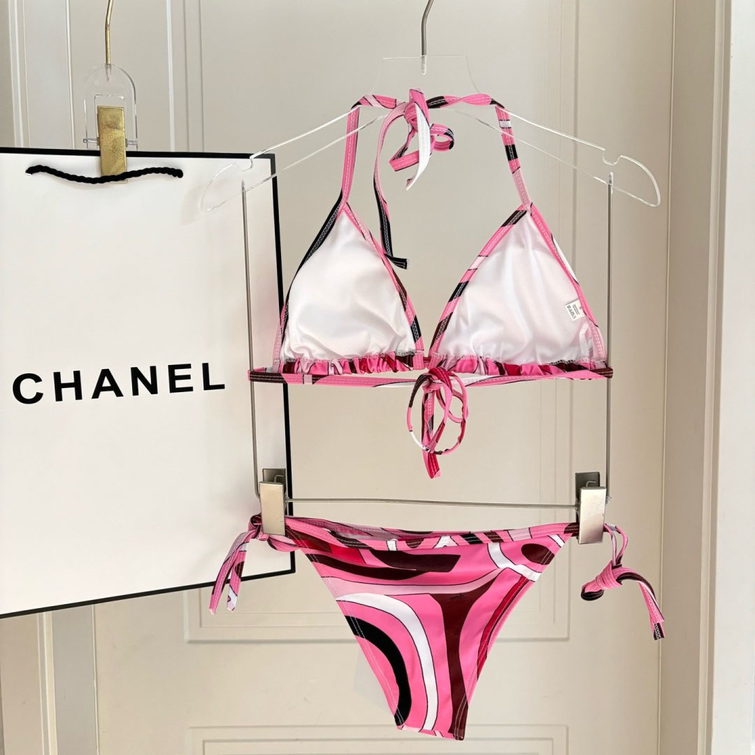 Pucci Iride-Print Bikini Top And Bikini Briefs - DesignerGu