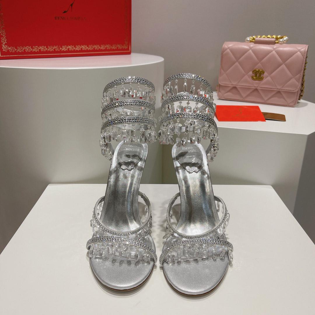 Rene Caovilla Chandelier Embellished Sandals - DesignerGu