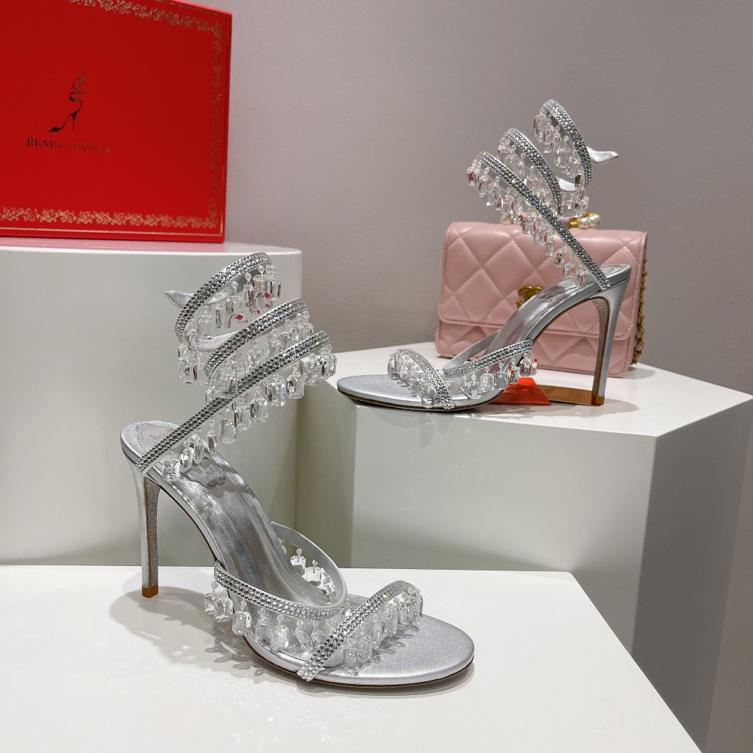Rene Caovilla Chandelier Embellished Sandals - DesignerGu