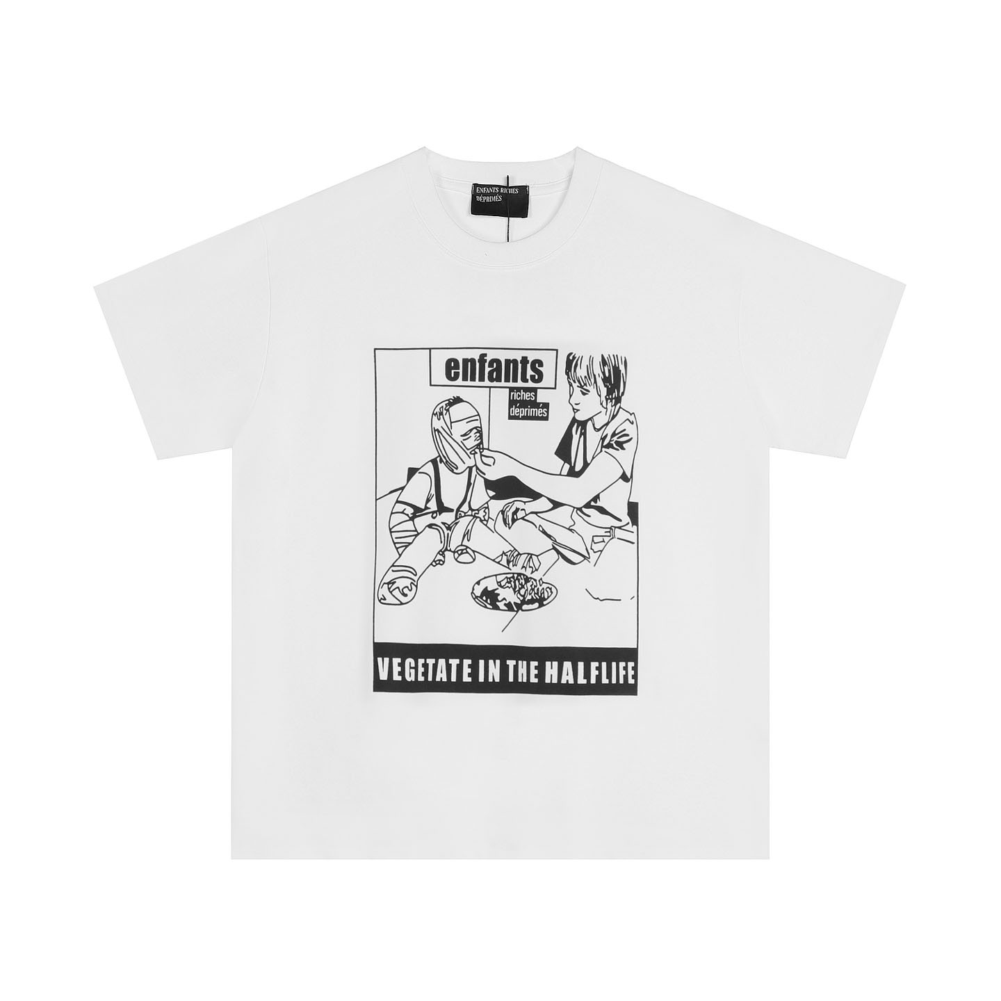 Enfants Riches Déprimés White Half Life T-Shirt - DesignerGu