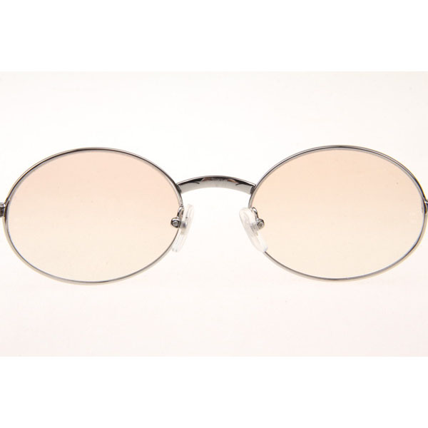 Cartier CT 7550178 White Mix Black Buffalo Sunglasses In Silver Brown - DesignerGu