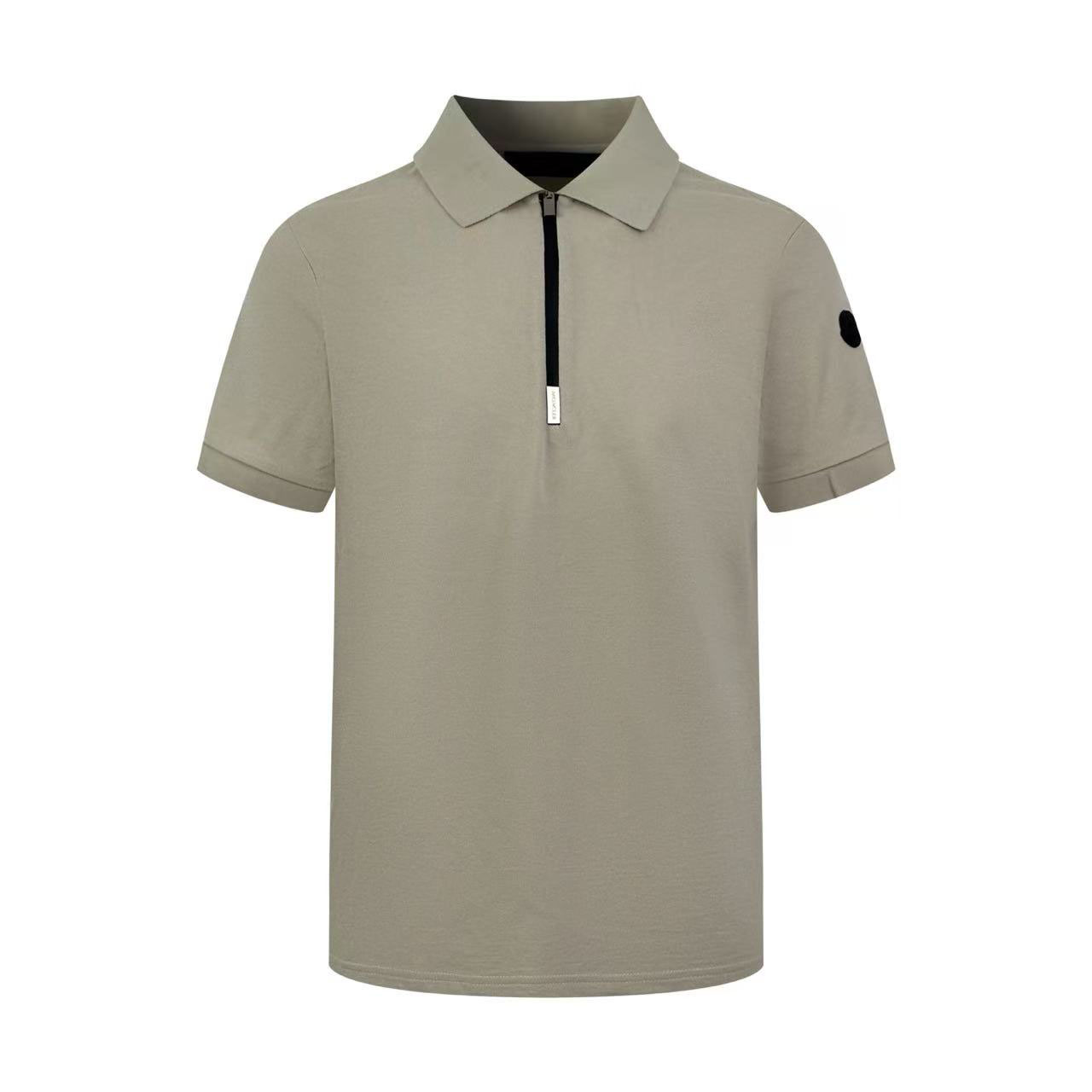 Moncler Logo Cotton Piquet Half-Zip Polo Shirt - DesignerGu