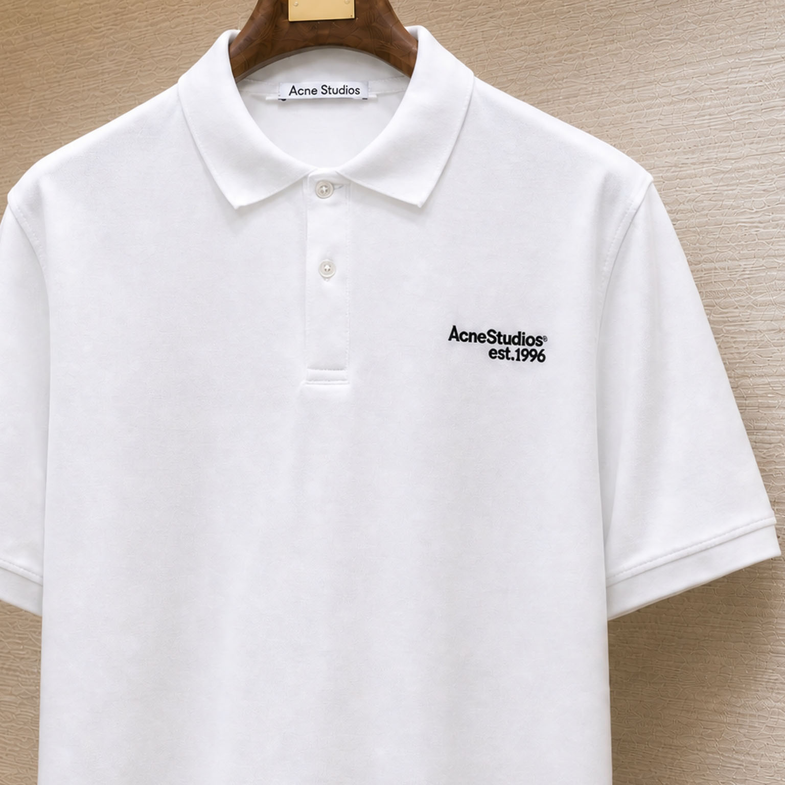 Acne Studios Washed Logo Polo - DesignerGu