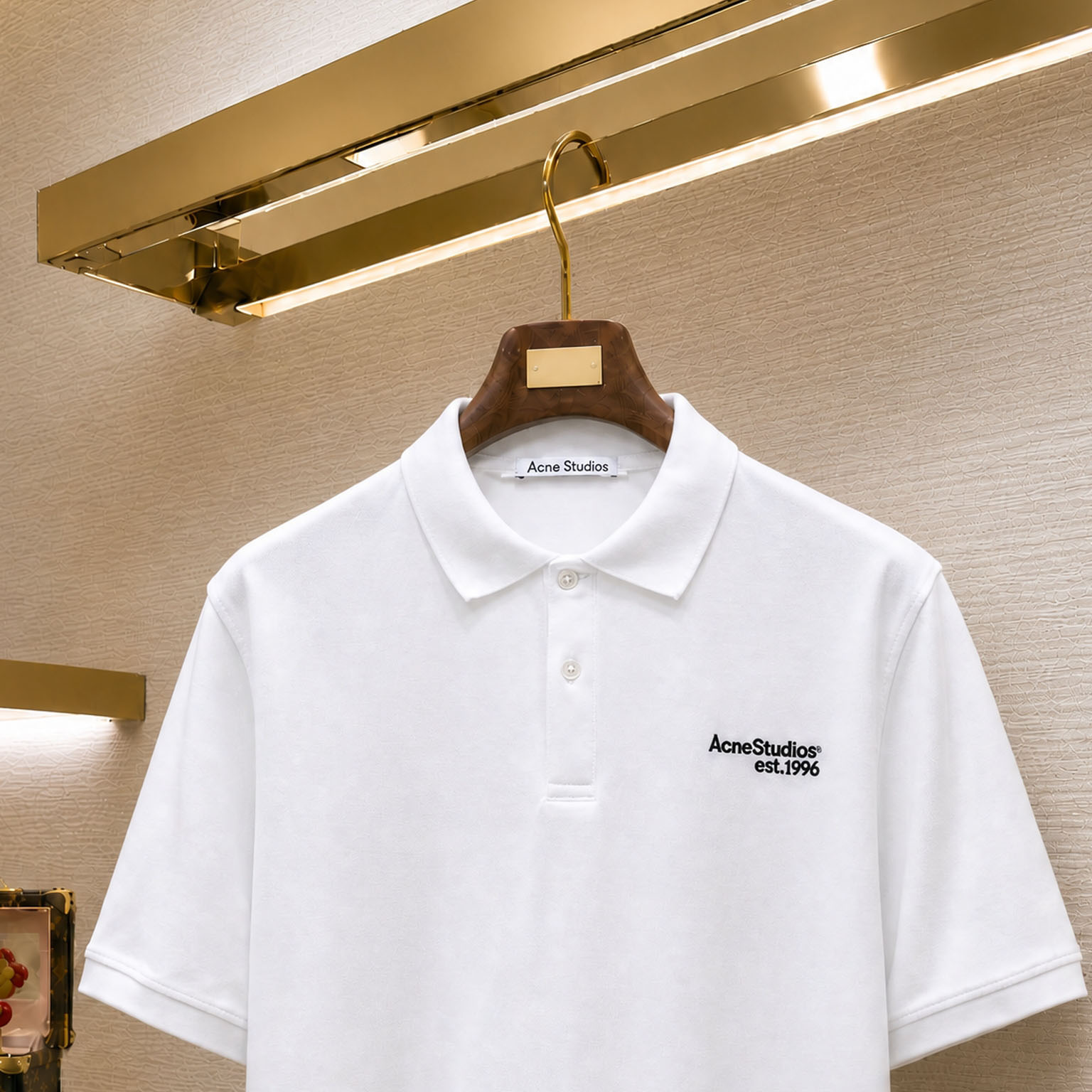 Acne Studios Washed Logo Polo - DesignerGu