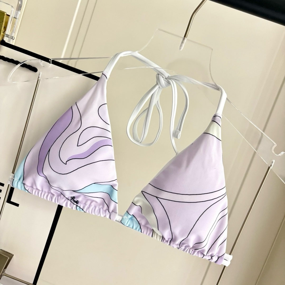 Pucci Iride-Print Bikini Top And Bikini Briefs - DesignerGu