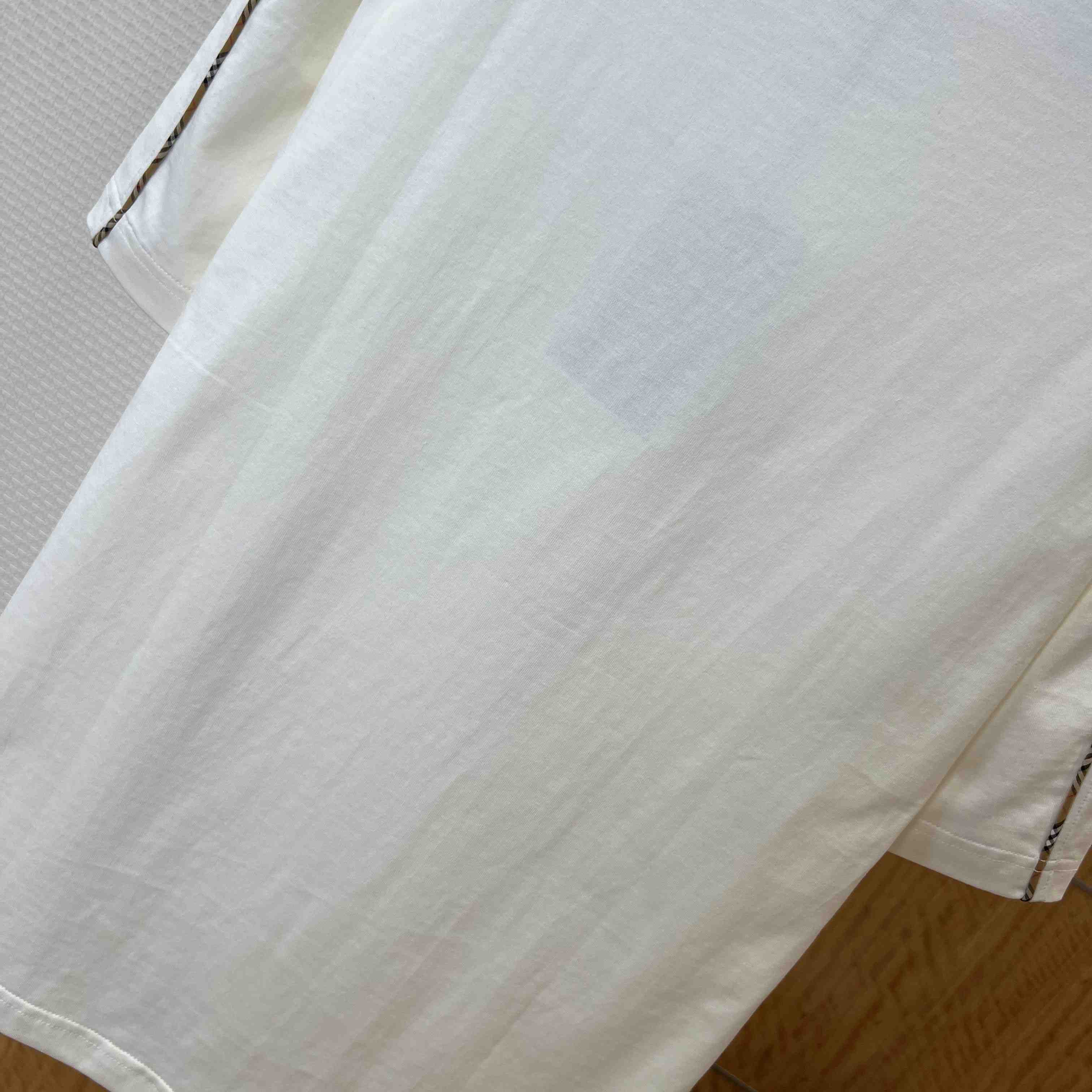 Burberry Check Piping Cotton T-shirt - DesignerGu