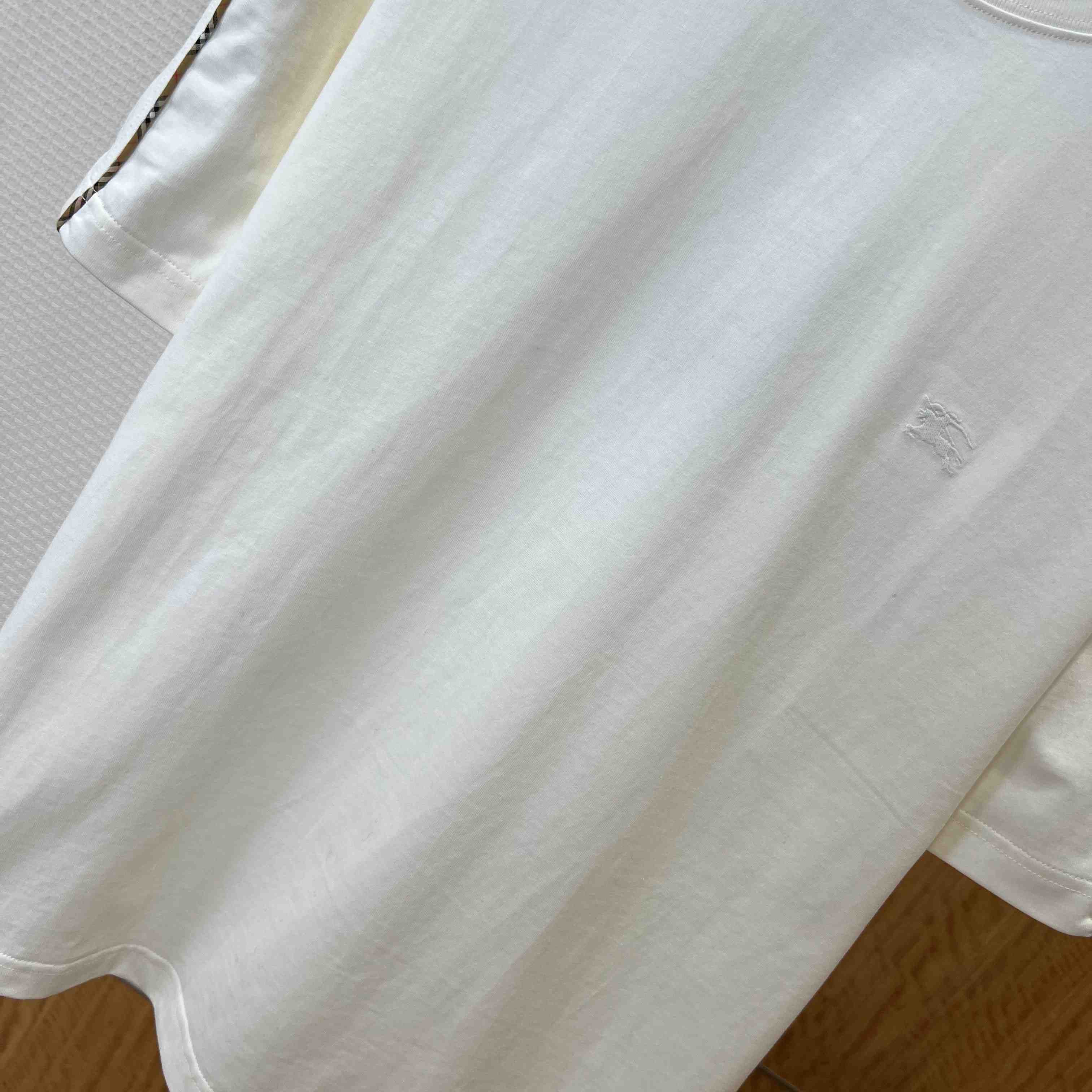 Burberry Check Piping Cotton T-shirt - DesignerGu