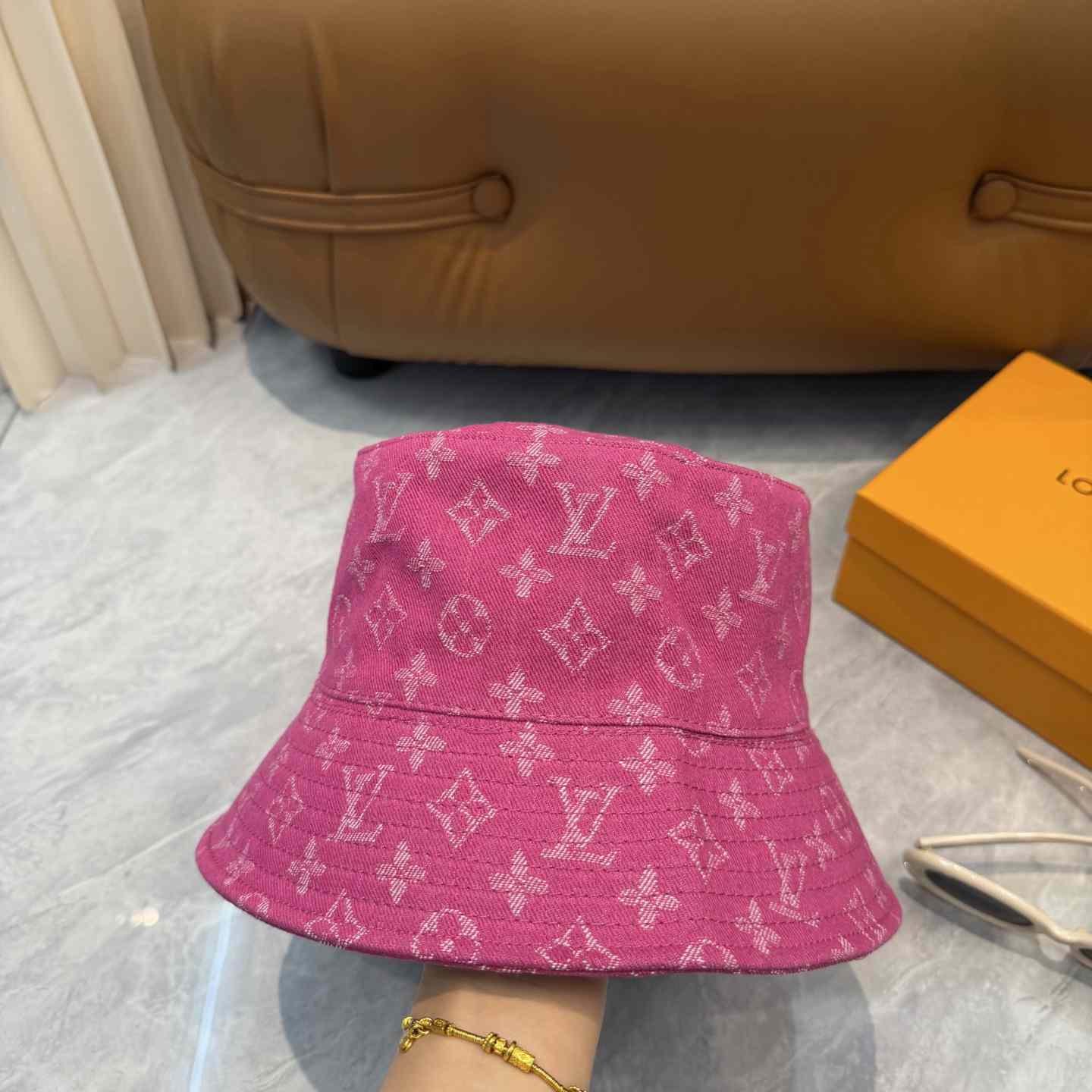 Louis Vuitton Denim Bucket Hat - DesignerGu