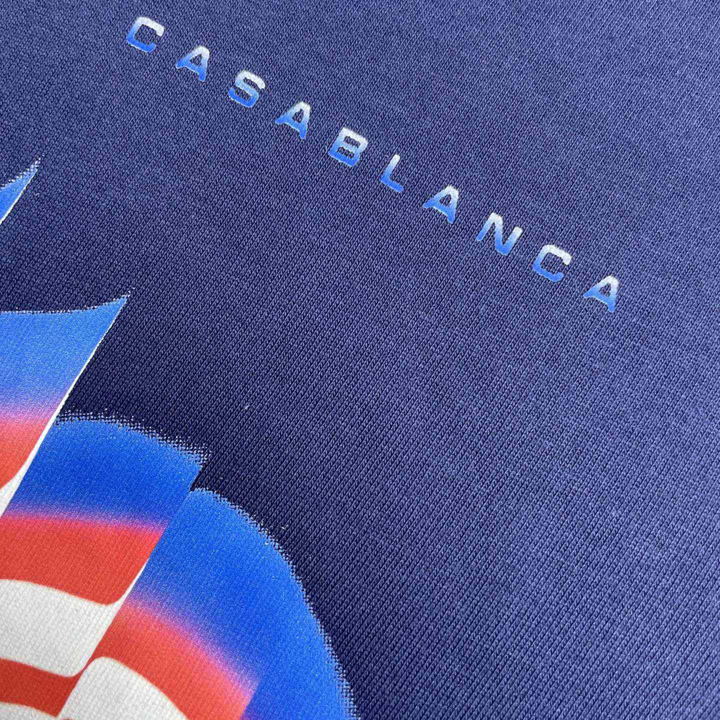 Casablanca  Navy Shockwave Short Sleeve T‑Shirt C1154 - DesignerGu