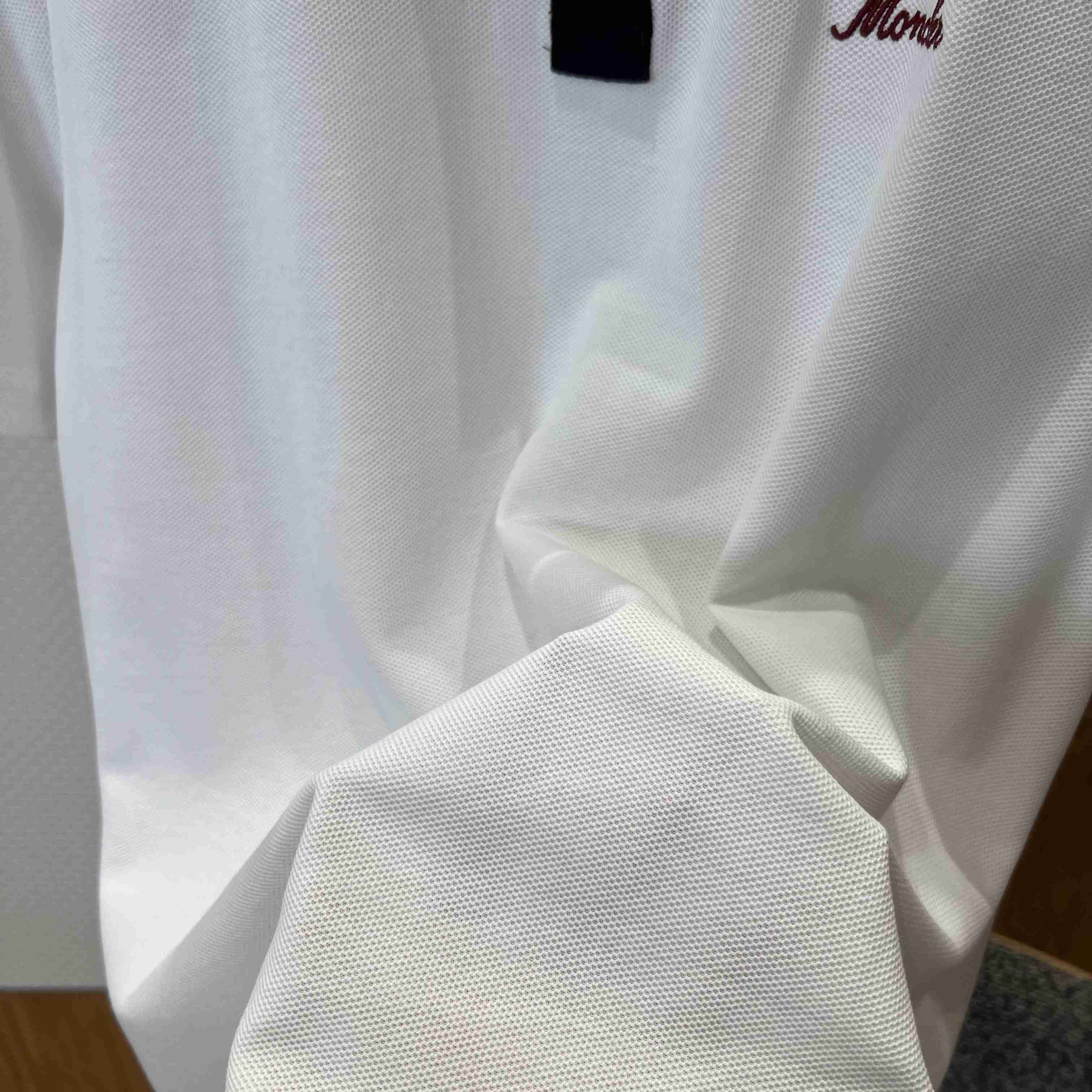 Moncler Embroidered Logo Cotton Piquet Polo Shirt - DesignerGu