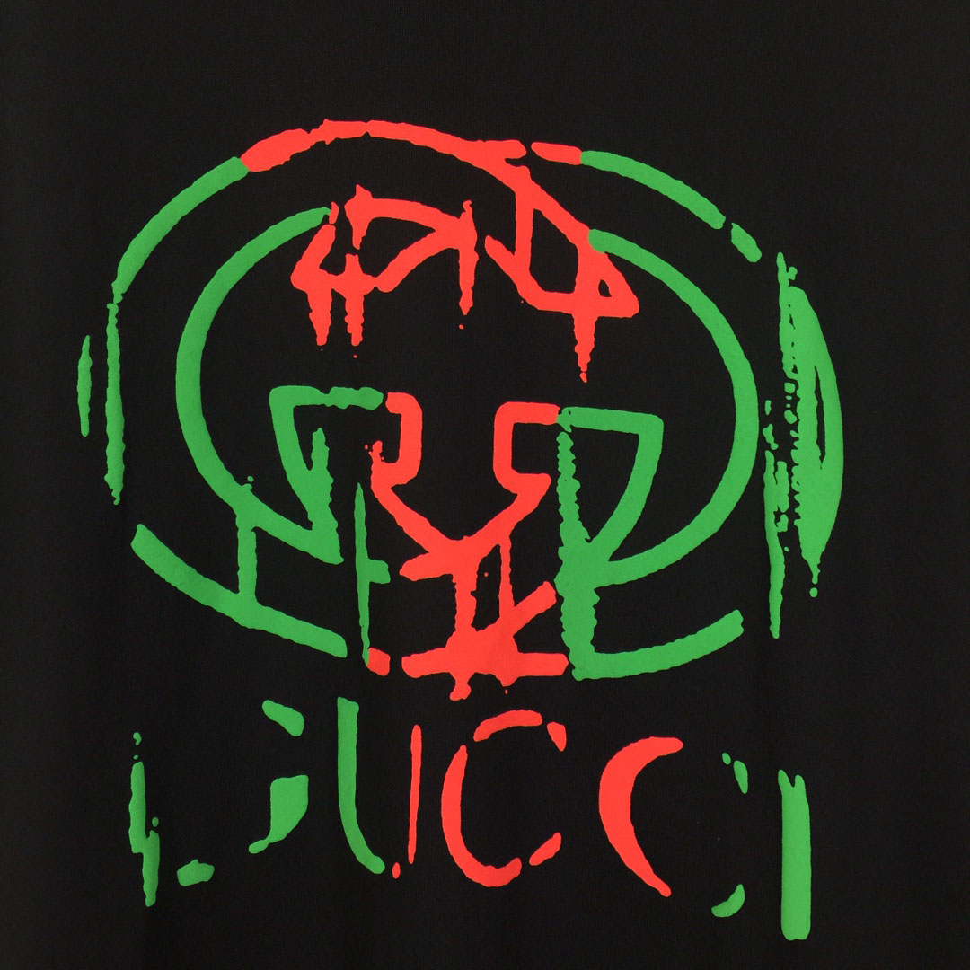 Gucci  Printed Cotton  T-shirt - DesignerGu