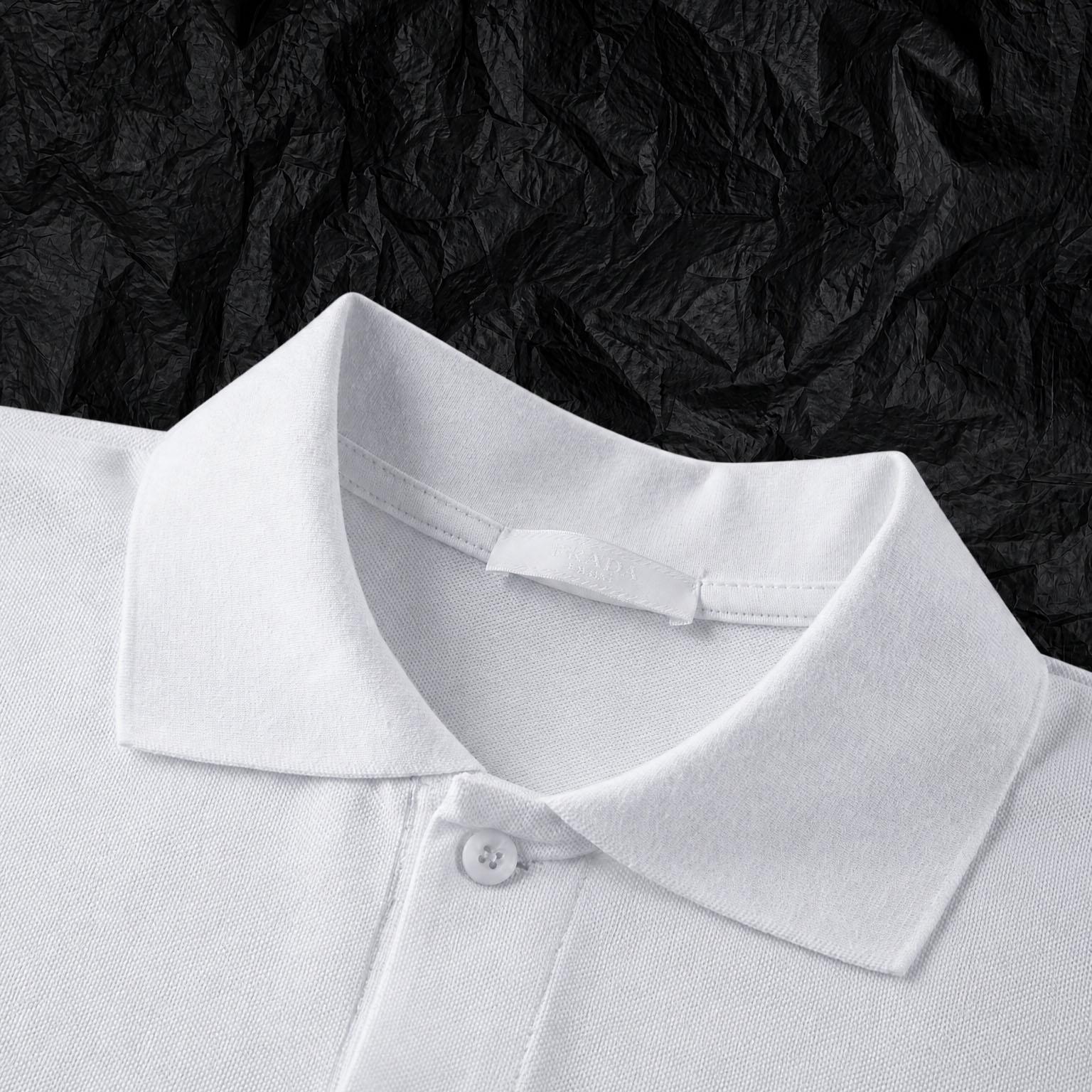 Prada Piqué Polo Shirt - DesignerGu