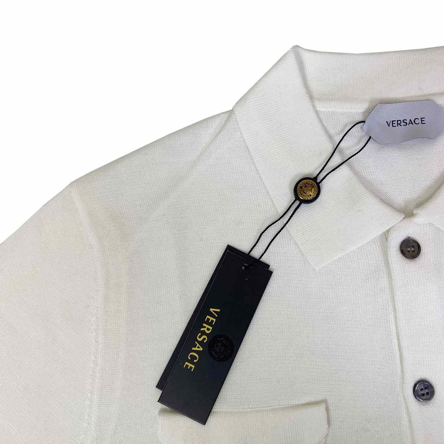 Versace  Knitted Short Sleeve Shirt - DesignerGu