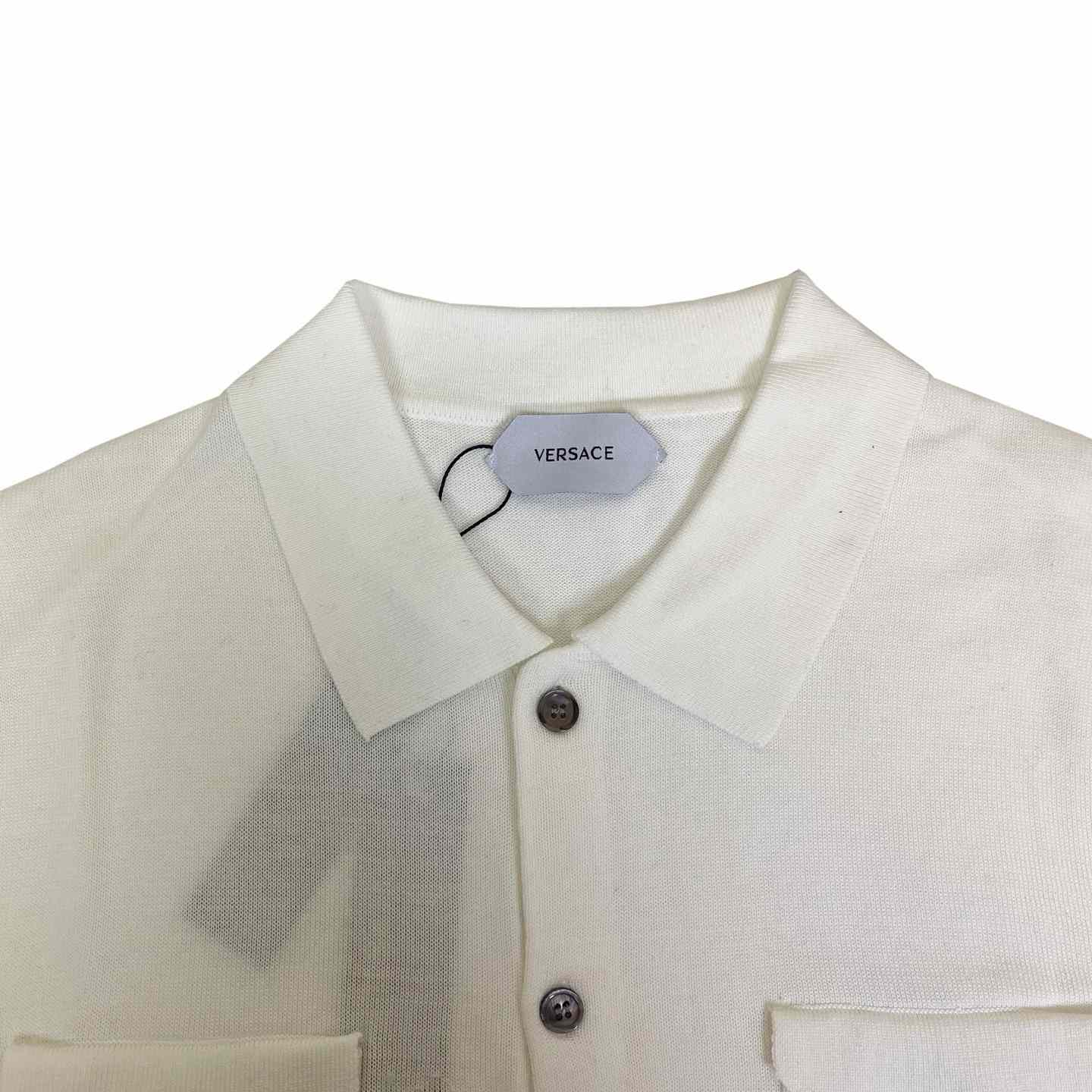 Versace  Knitted Short Sleeve Shirt - DesignerGu