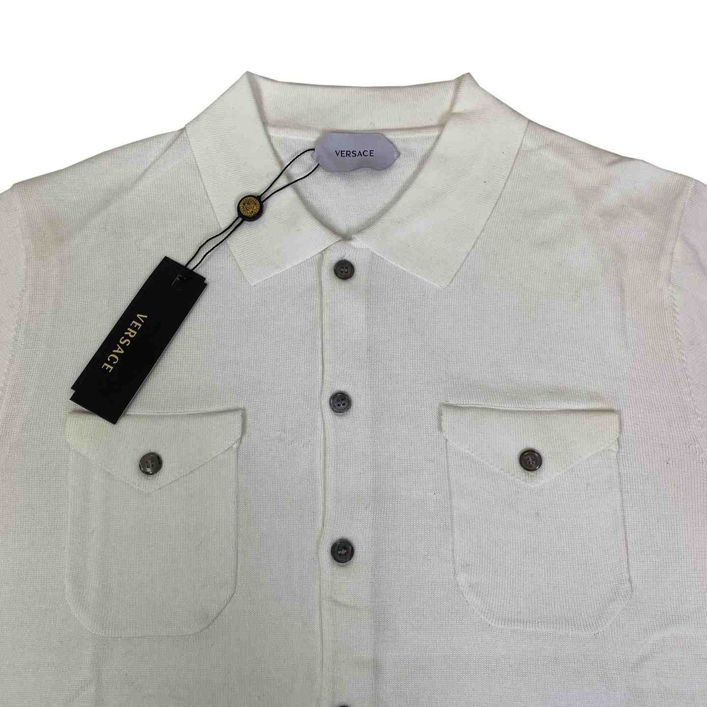 Versace  Knitted Short Sleeve Shirt - DesignerGu