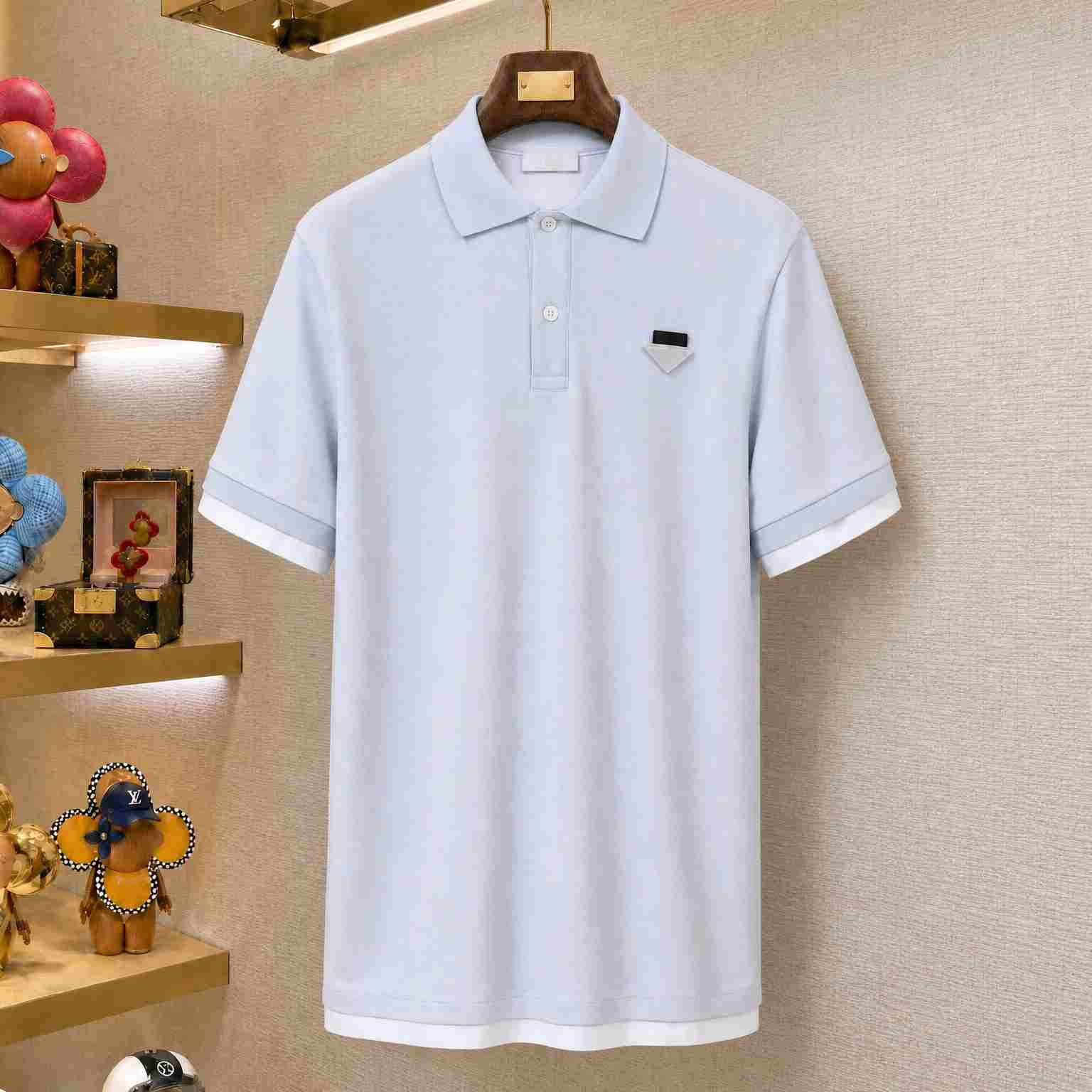 Prada Cotton Layered Polo Shirt - DesignerGu