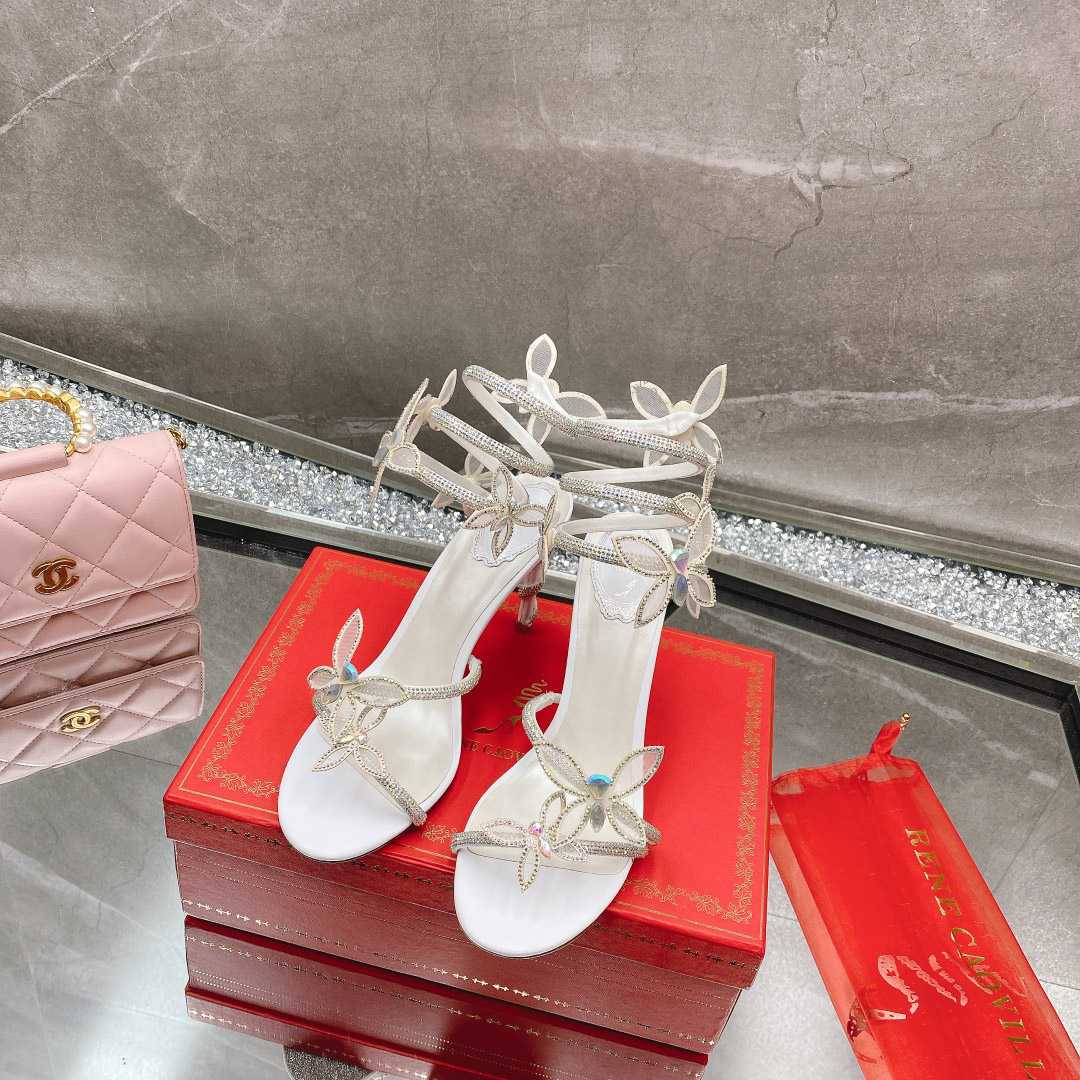 Rene Caovilla Embellished Margot Sandals - DesignerGu