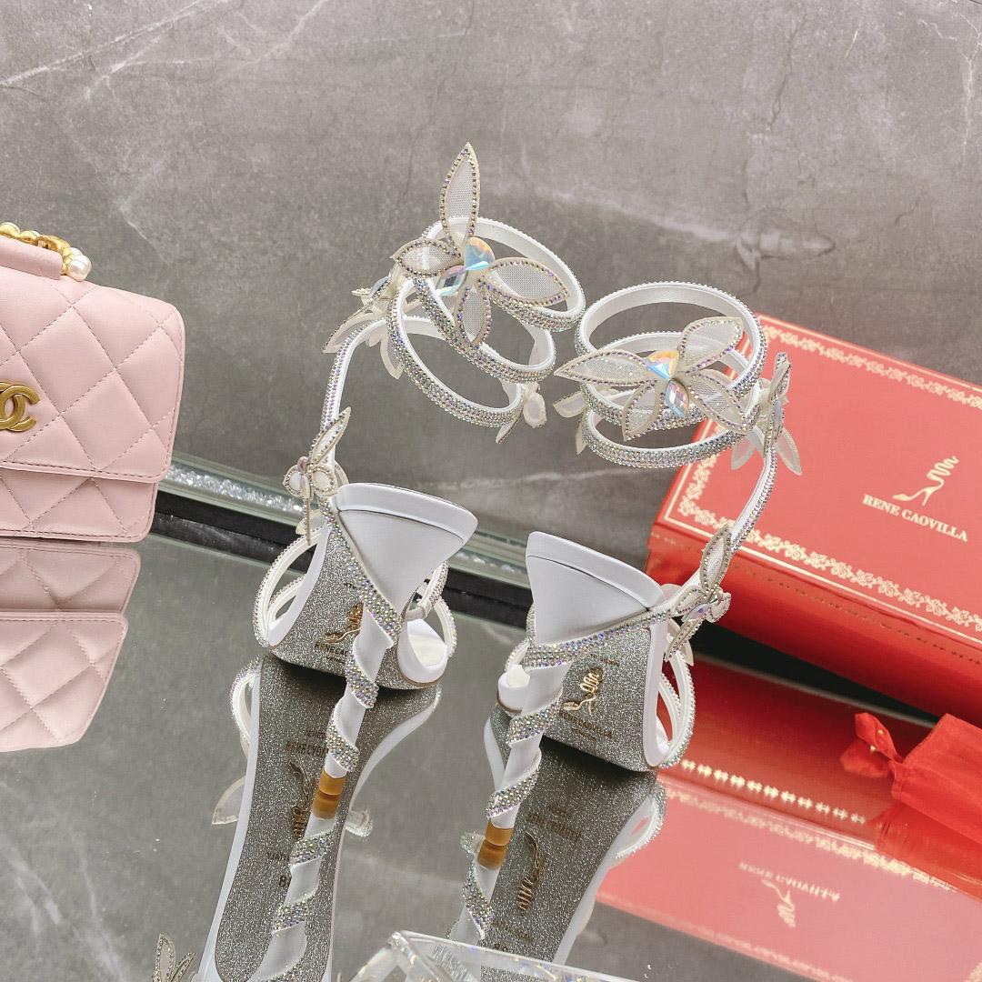 Rene Caovilla Embellished Margot Sandals - DesignerGu