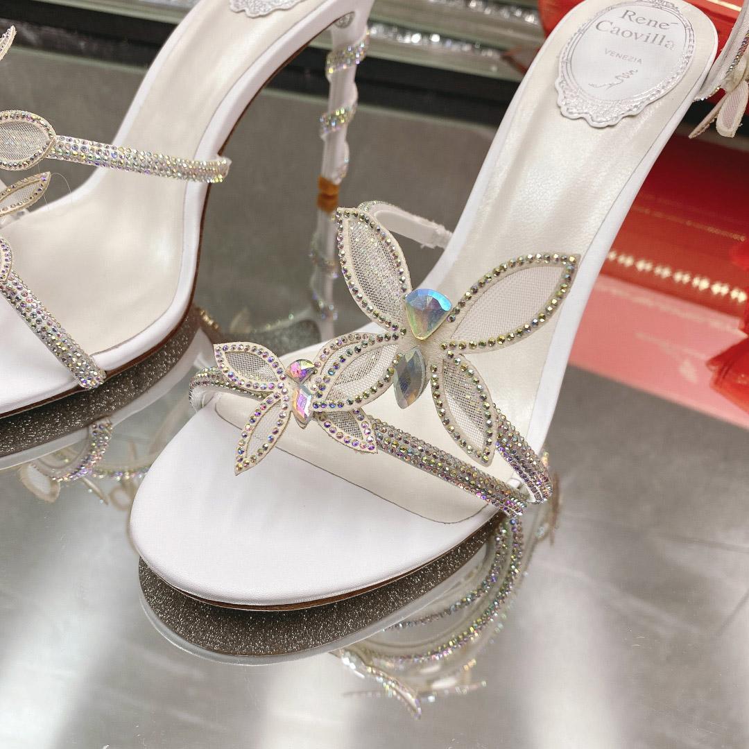 Rene Caovilla Embellished Margot Sandals - DesignerGu
