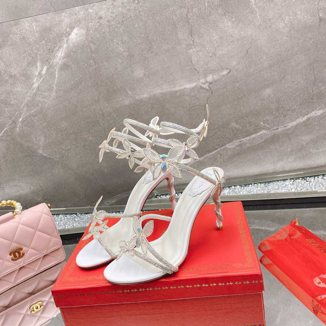 Rene Caovilla Embellished Margot Sandals - DesignerGu