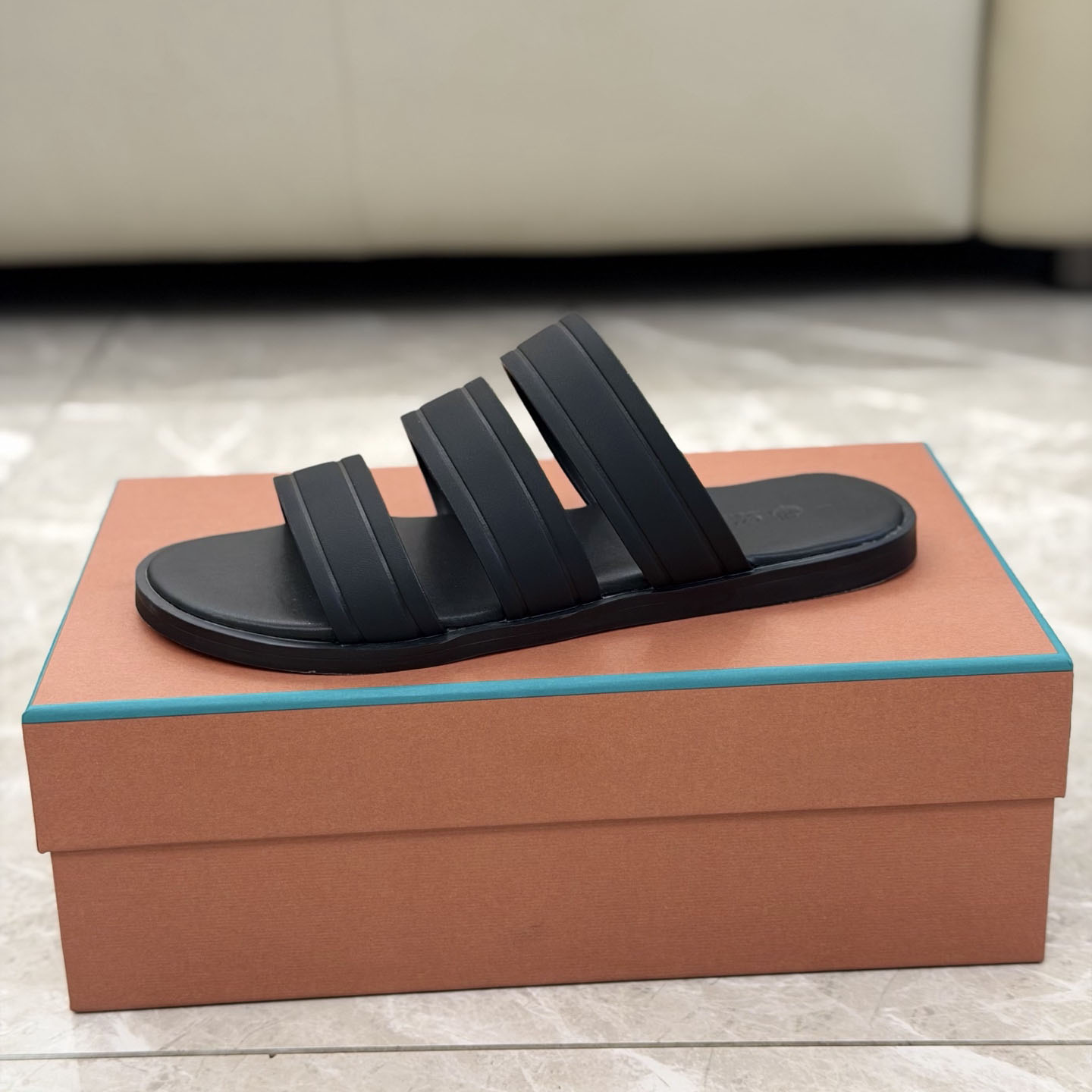 Loro Piana  Naha Seawalk Leather Slide Sandals - DesignerGu