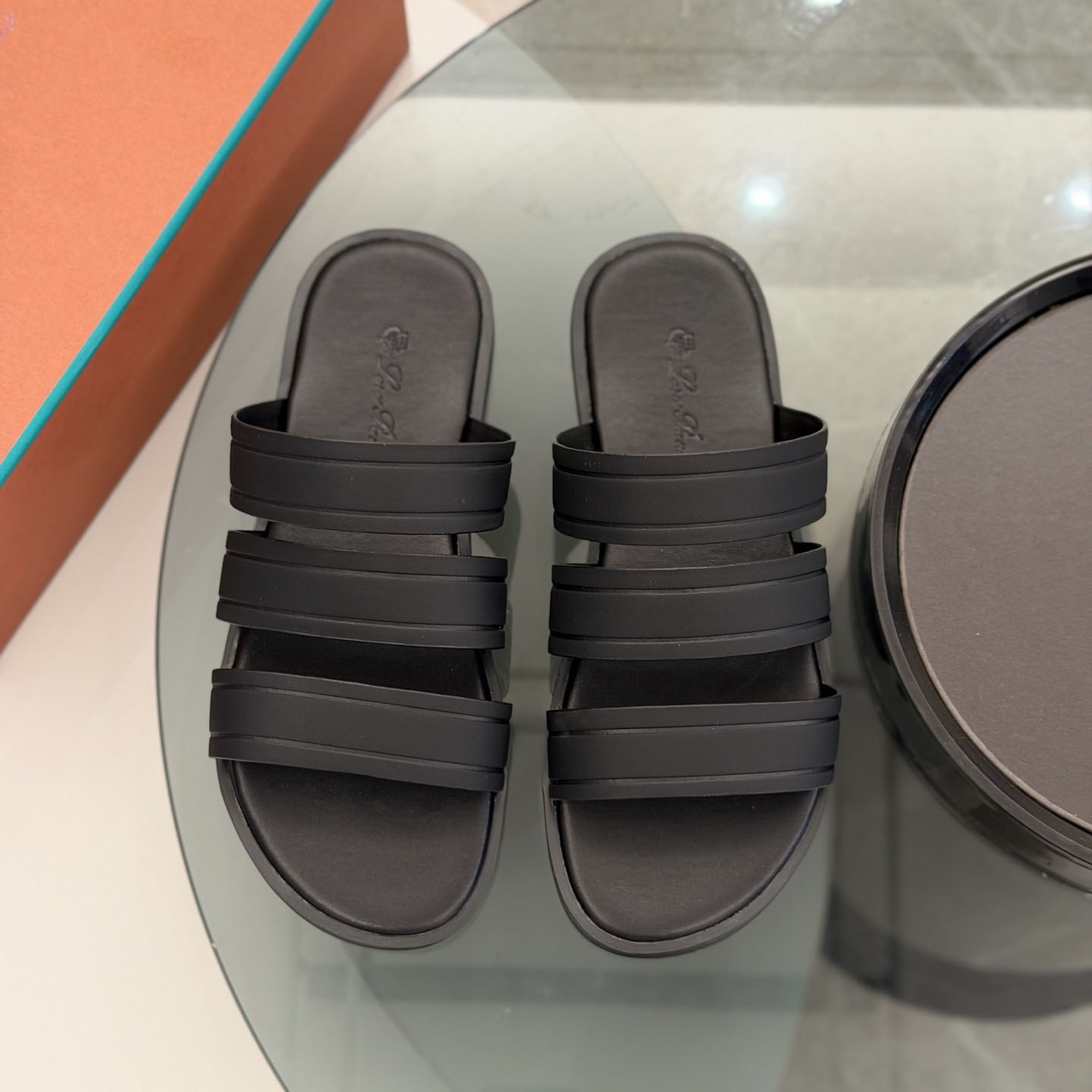 Loro Piana  Naha Seawalk Leather Slide Sandals - DesignerGu