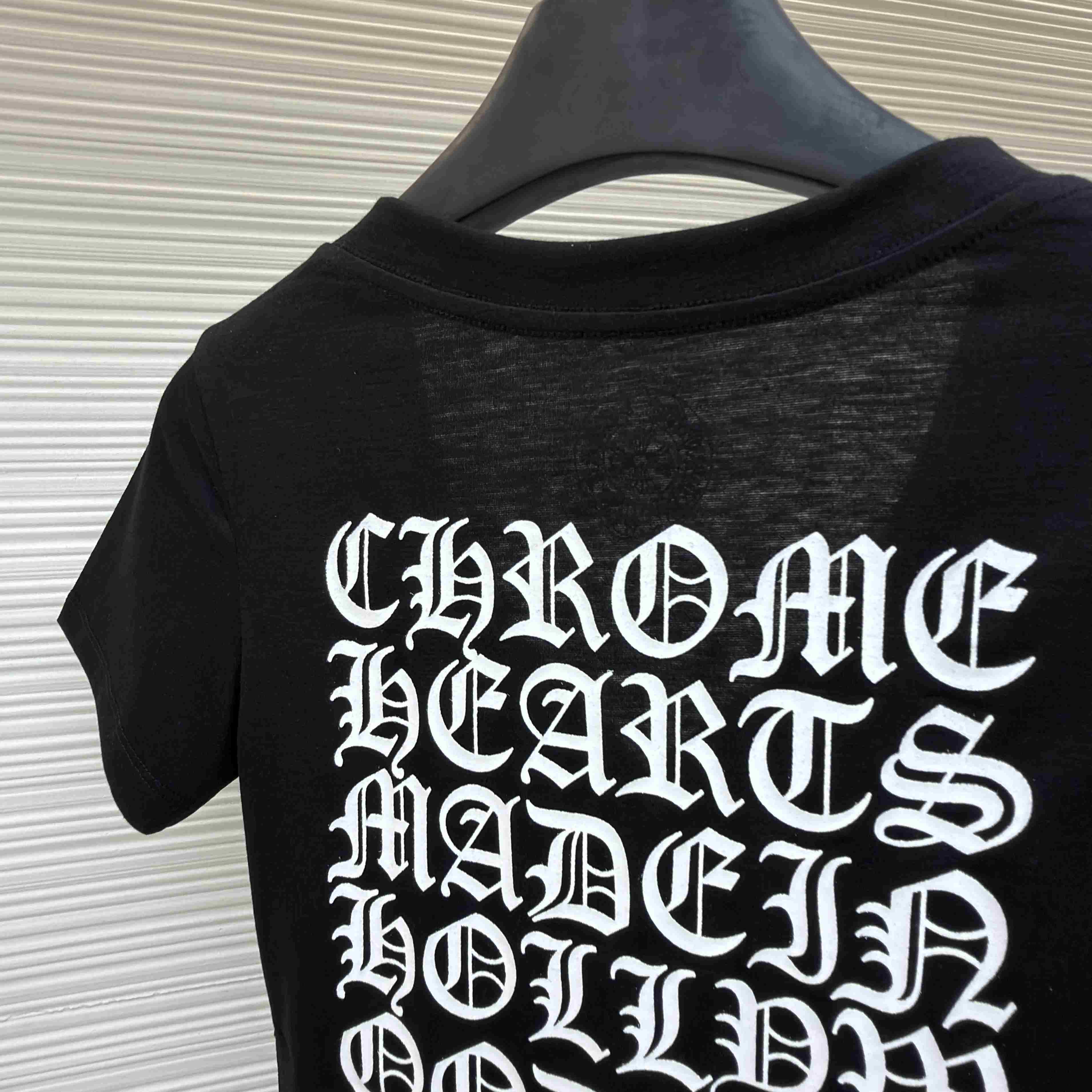 Chrome Hearts V-Neck T-Shirt 'Black' - DesignerGu