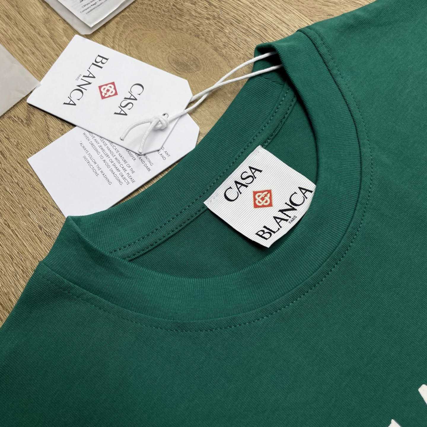 Casablanca Green Casablanca Diamond Logo Short Sleeve T‑Shirt C1164 - DesignerGu